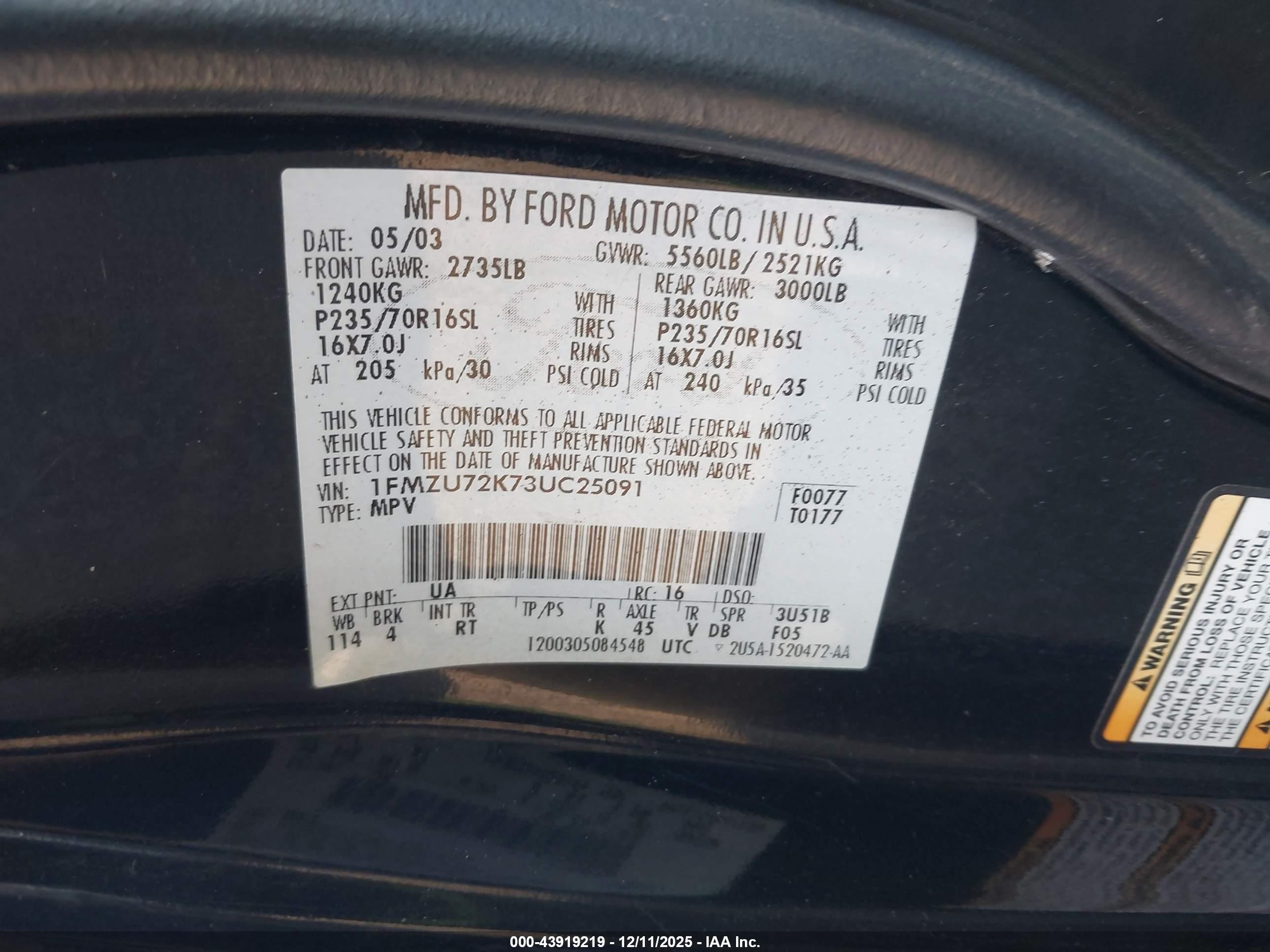 2003 Ford Explorer Xls Black vin: 1FMZU72K73UC25091