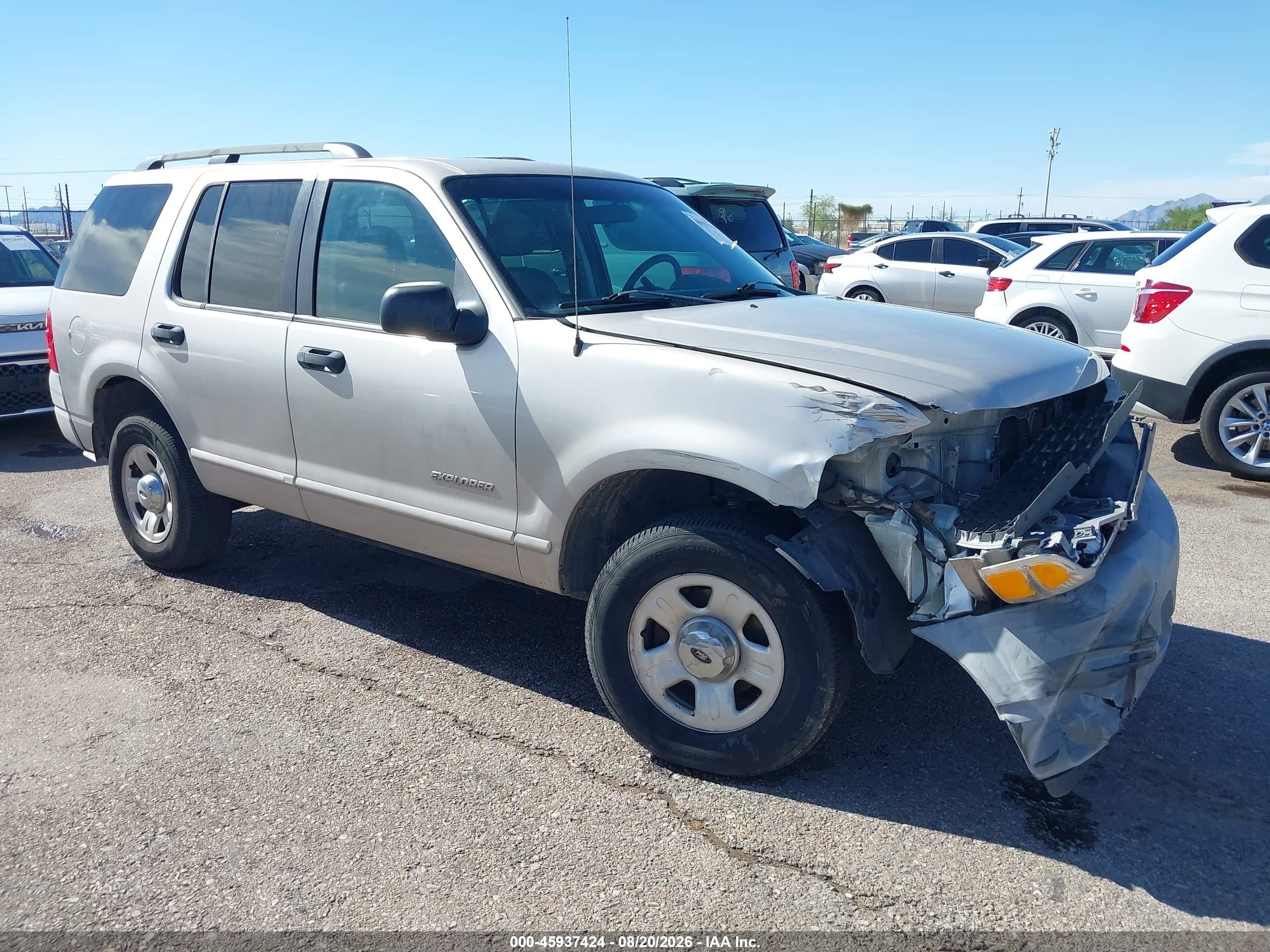 2002 Ford Explorer Xls Silver vin: 1FMZU72K82UD62202