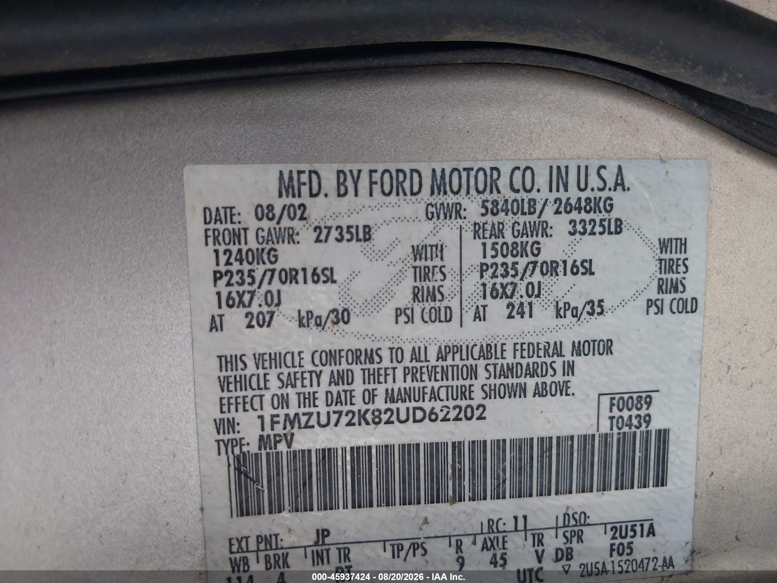 2002 Ford Explorer Xls Silver vin: 1FMZU72K82UD62202
