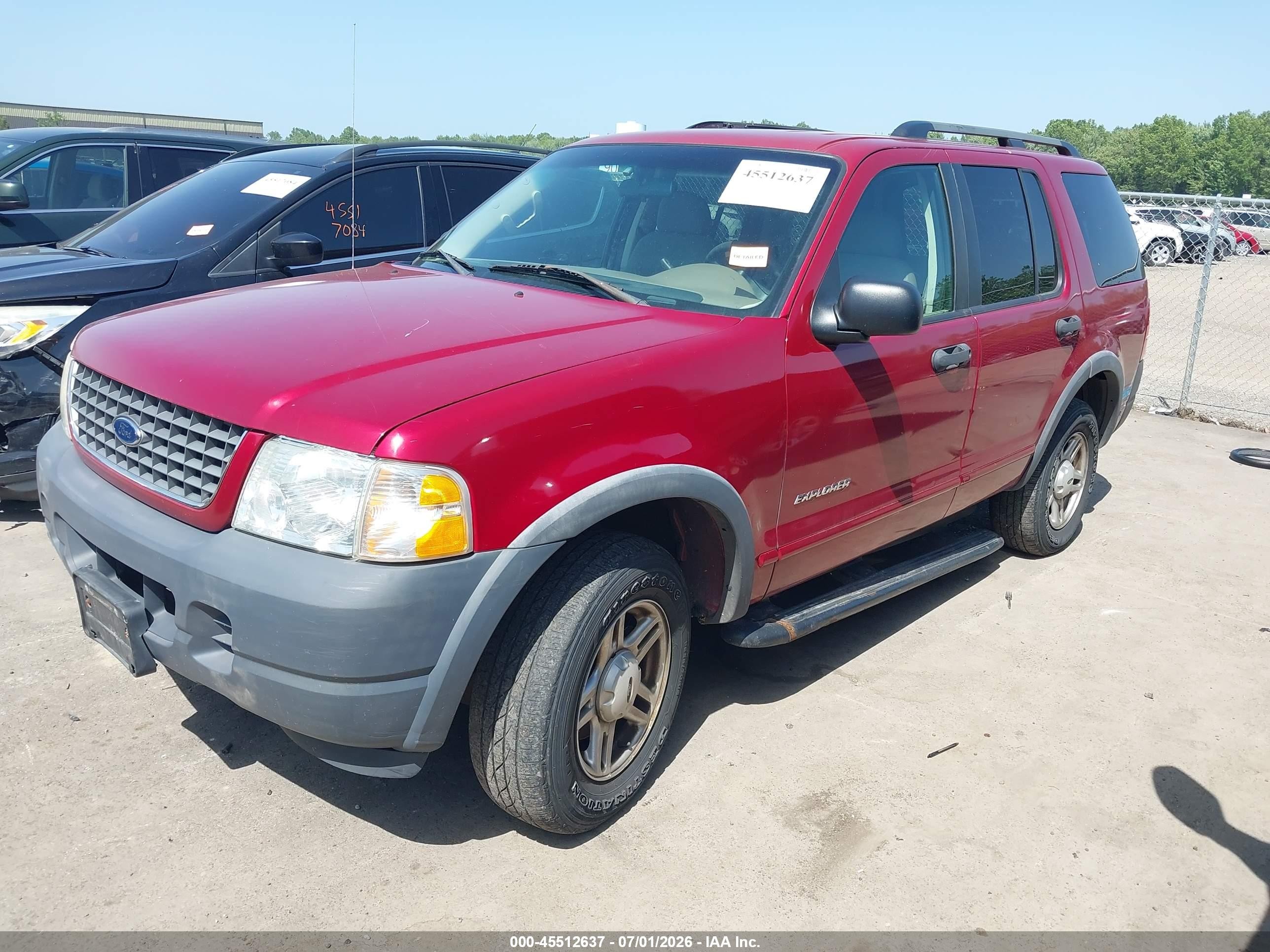 2002 Ford Explorer Xls Red vin: 1FMZU72K82ZC64838