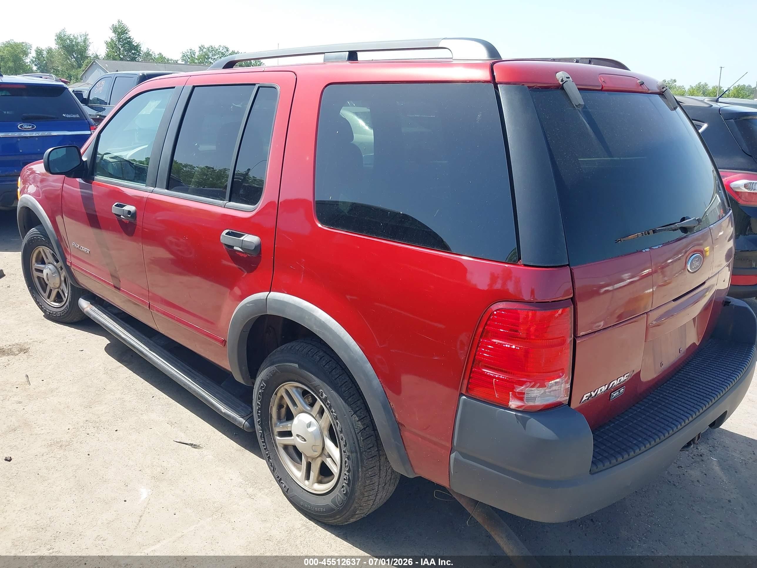 2002 Ford Explorer Xls Red vin: 1FMZU72K82ZC64838