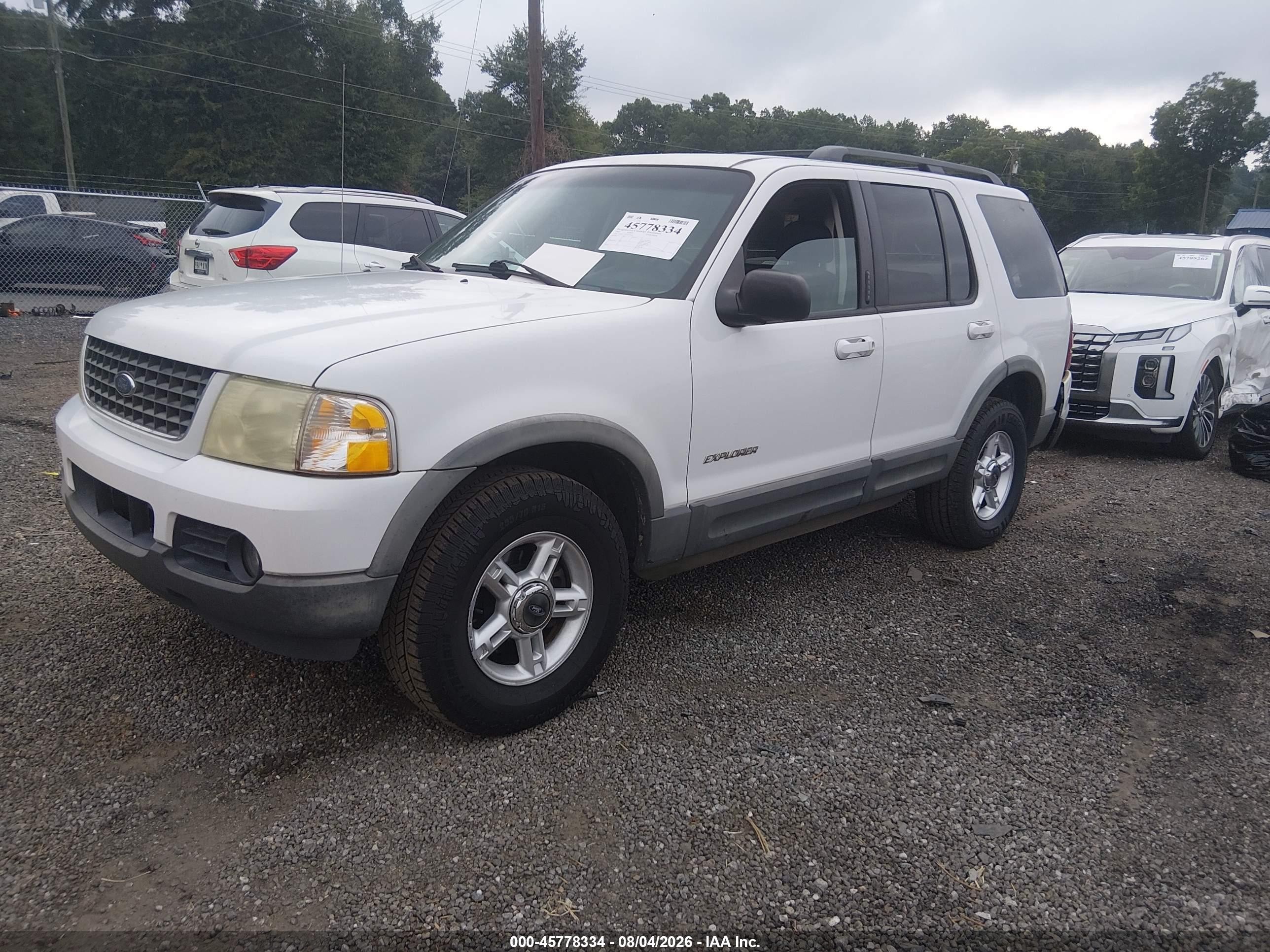 2002 Ford Explorer Xlt White vin: 1FMZU73E22ZC44254