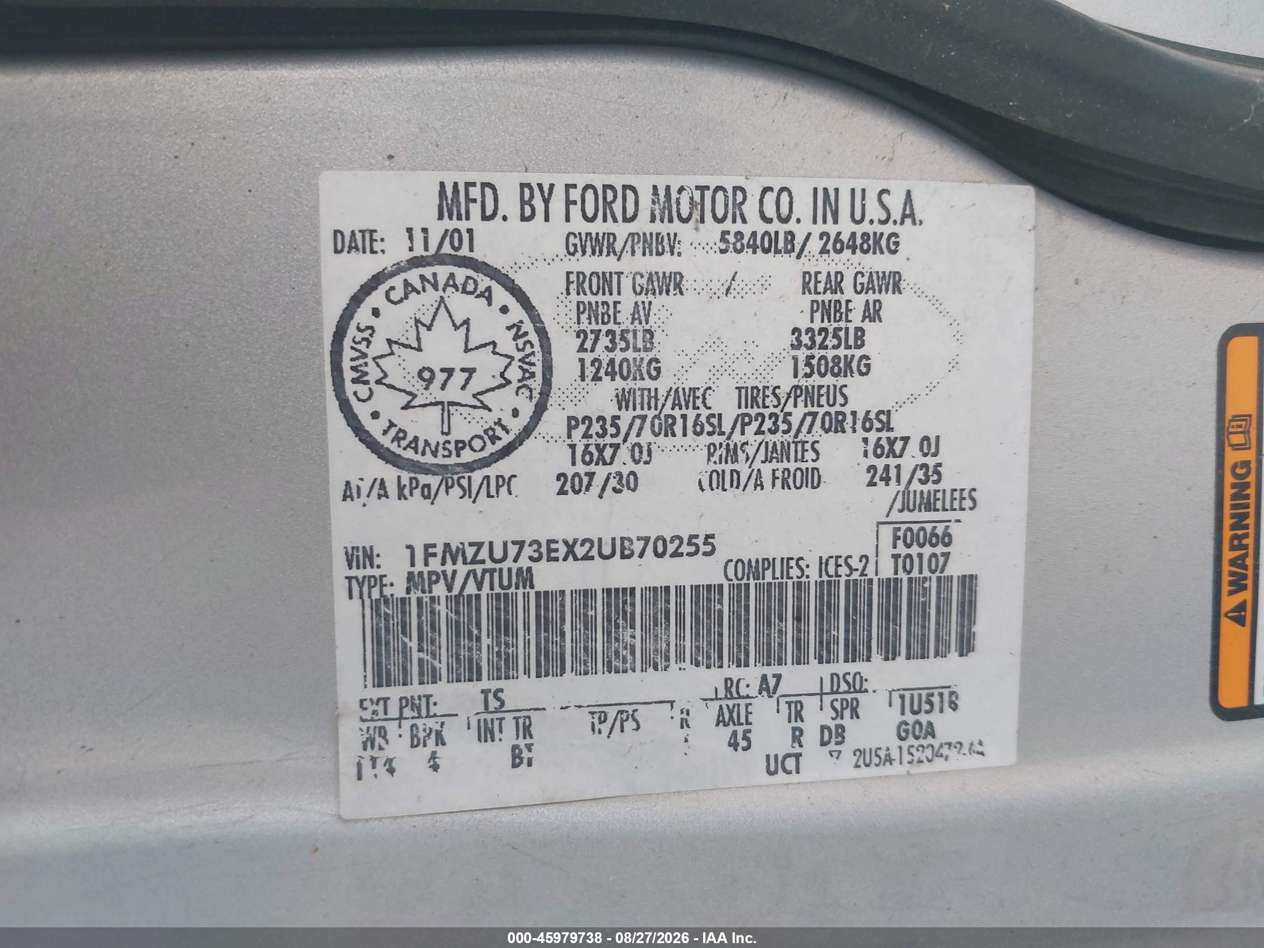 2002 Ford Explorer Xlt Silver vin: 1FMZU73EX2UB70255
