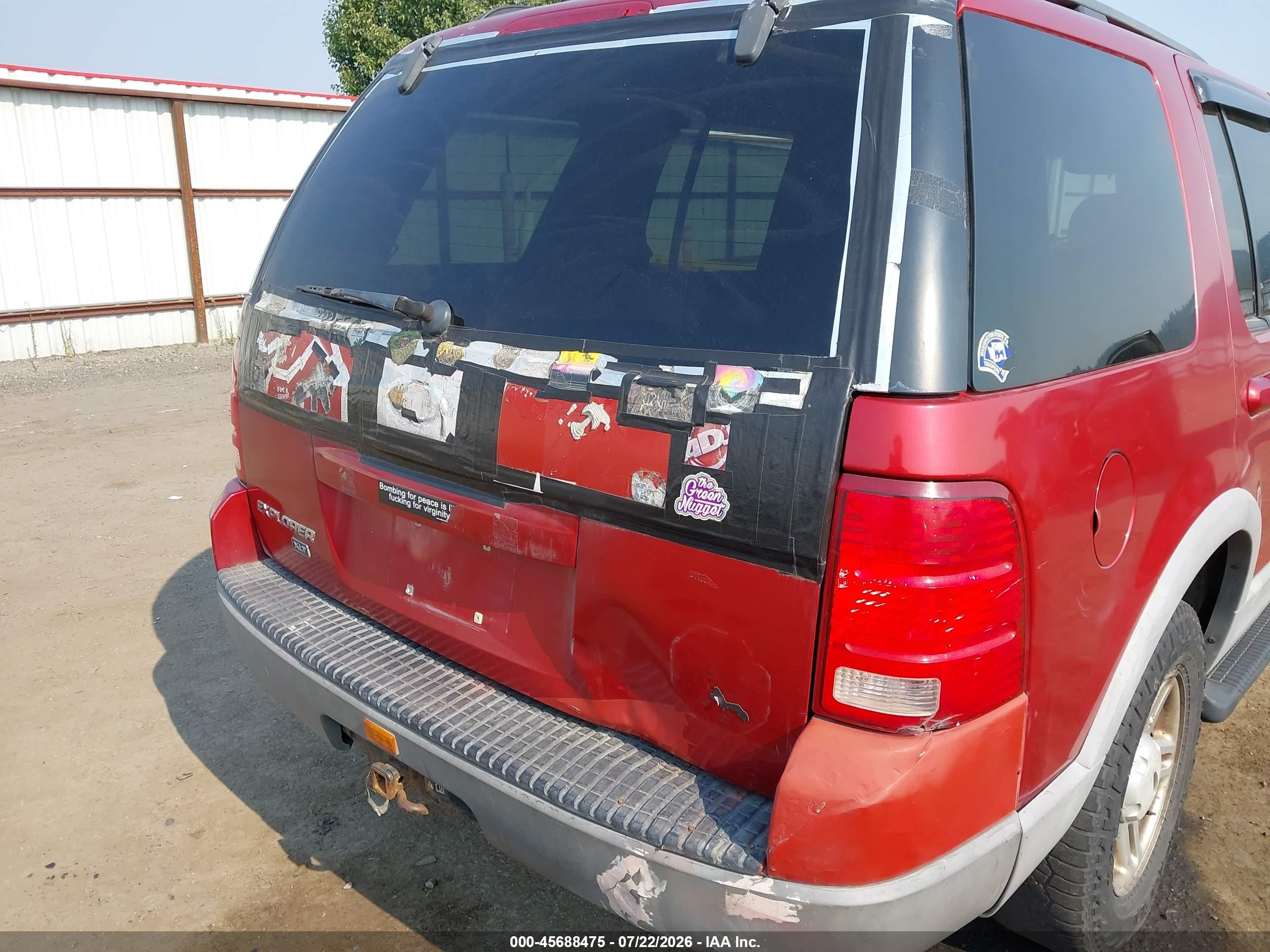 2002 Ford Explorer Xlt Red vin: 1FMZU73K12ZC68454