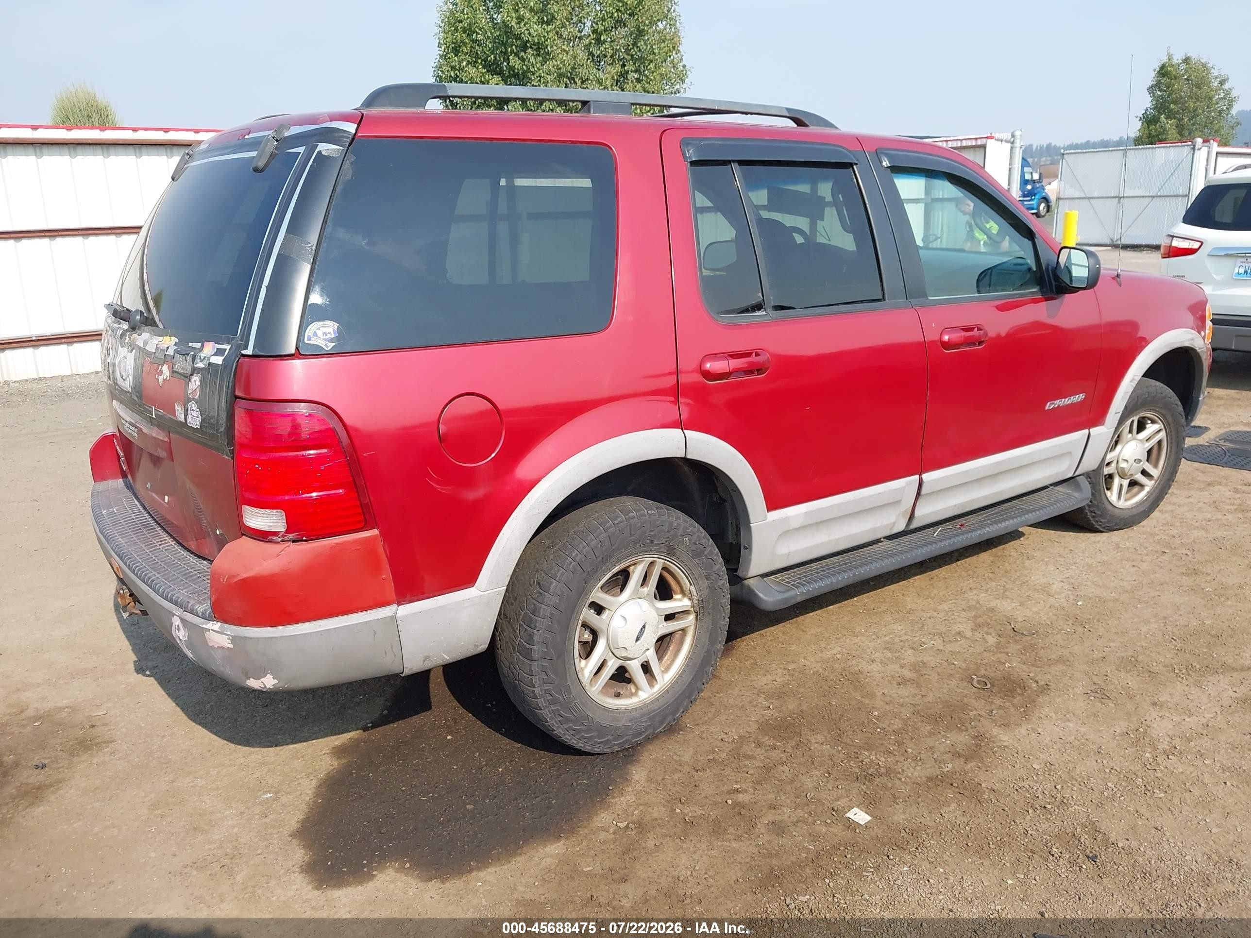 2002 Ford Explorer Xlt Red vin: 1FMZU73K12ZC68454