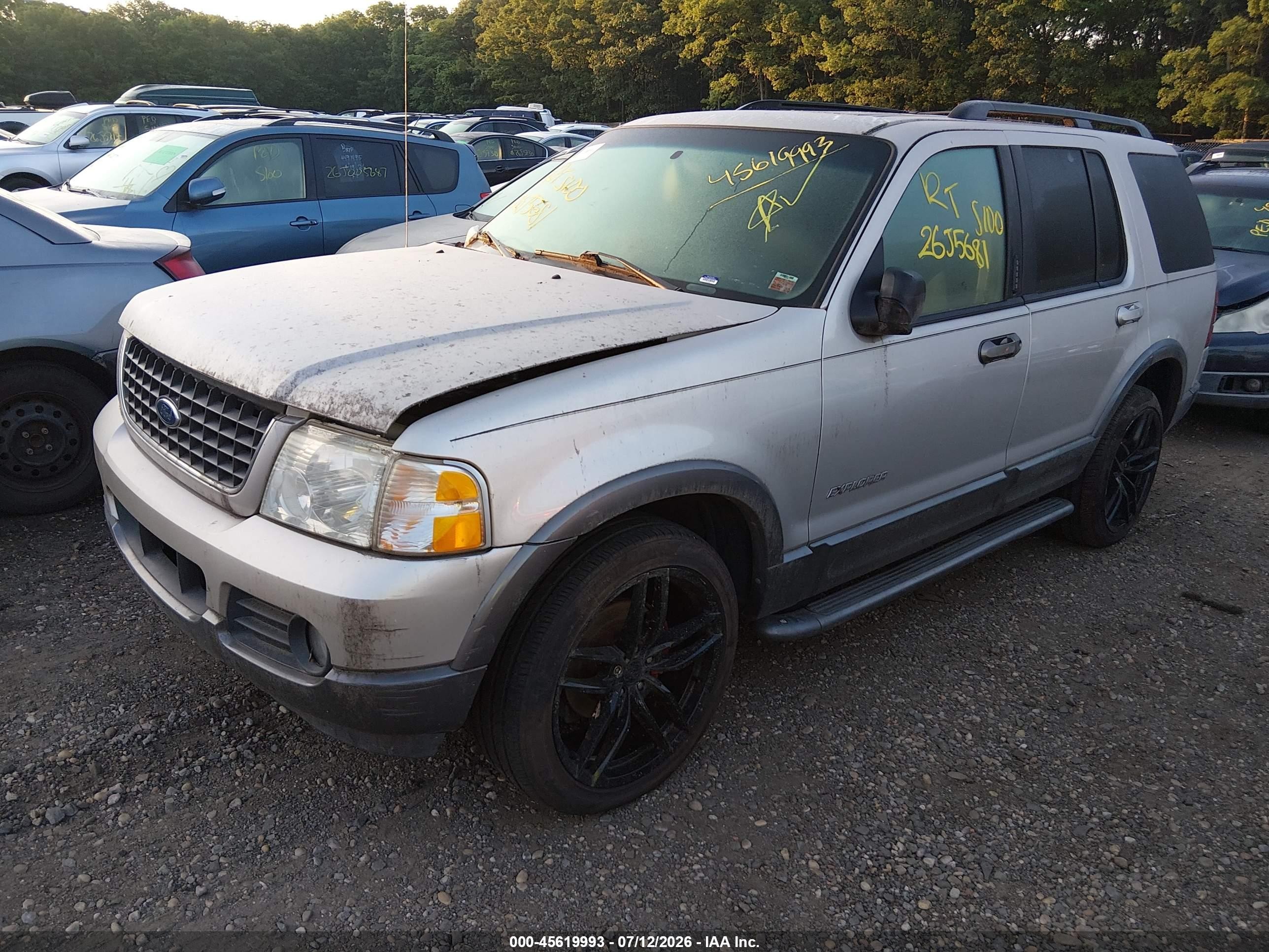 2002 Ford Explorer Xlt Серый vin: 1FMZU73K62UD44098