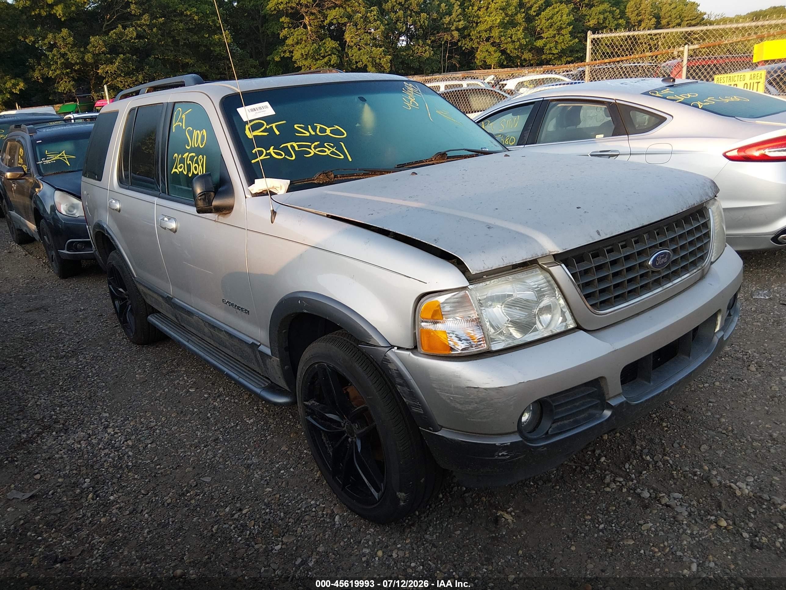 2002 Ford Explorer Xlt Серый vin: 1FMZU73K62UD44098