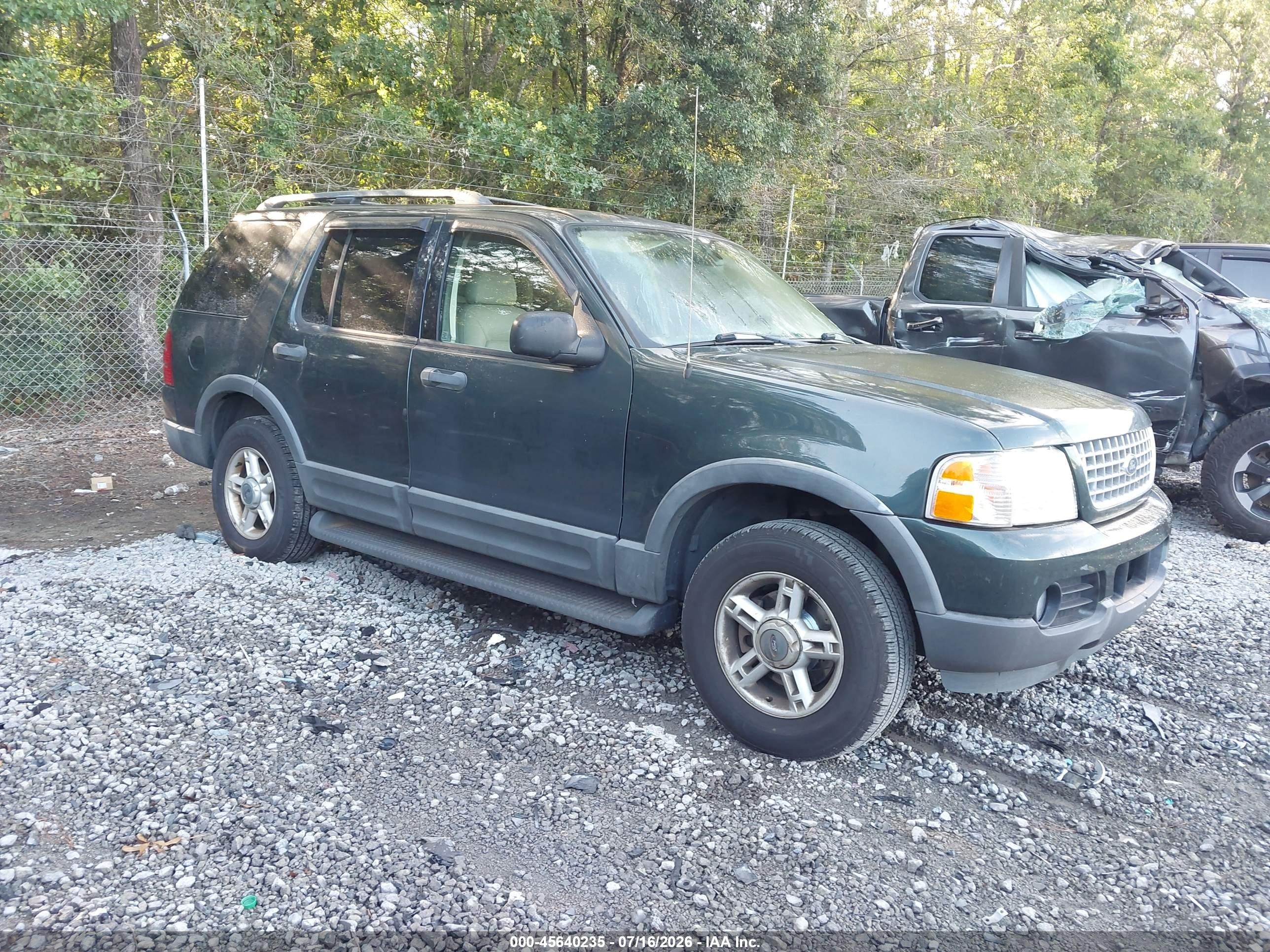2003 Ford Explorer Nbx/xlt Green vin: 1FMZU73K73UC52516