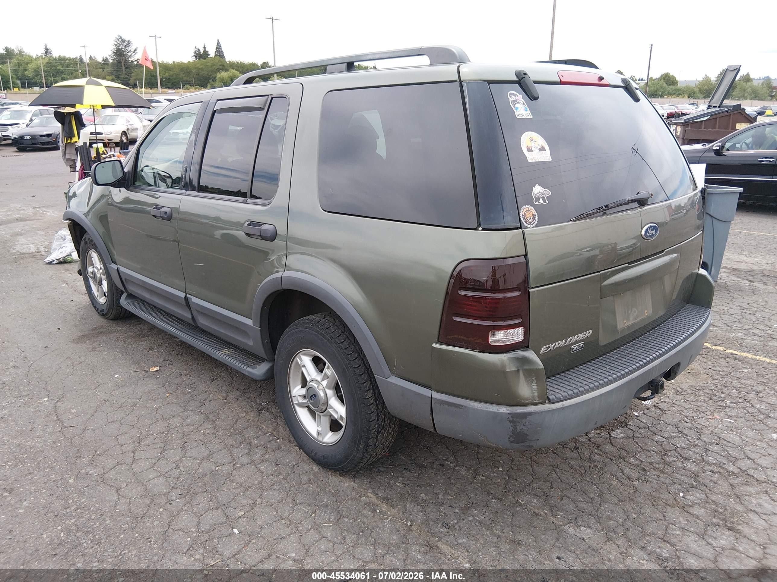 2003 Ford Explorer Nbx/xlt Green vin: 1FMZU73K73ZB28832