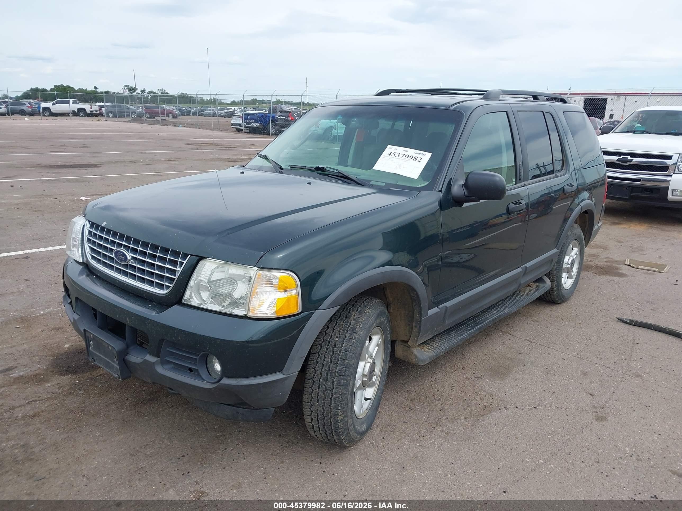 2003 Ford Explorer Nbx/xlt Green vin: 1FMZU73K83ZA35267