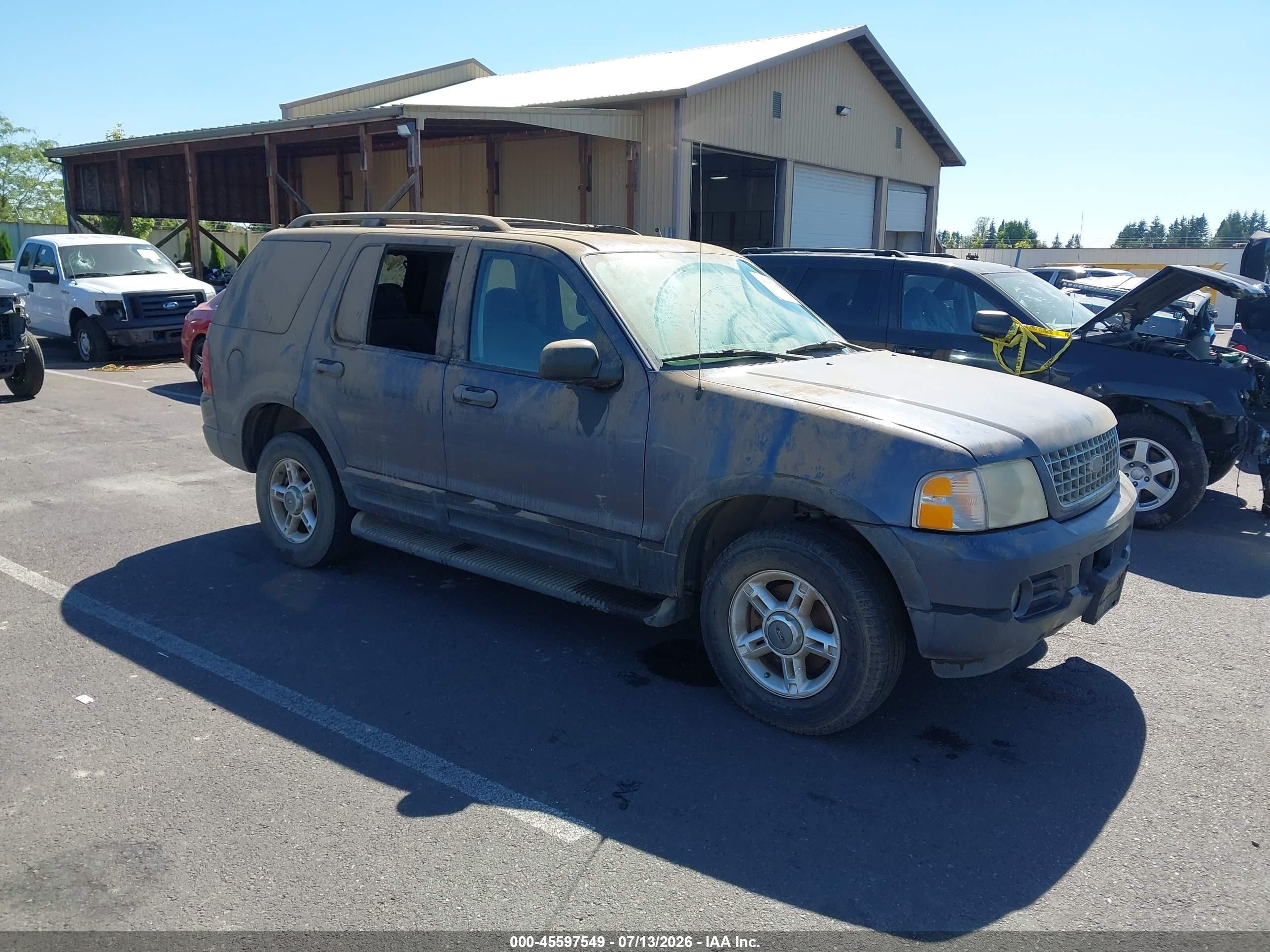 2003 Ford Explorer Nbx/xlt Blue vin: 1FMZU73W33ZA35762