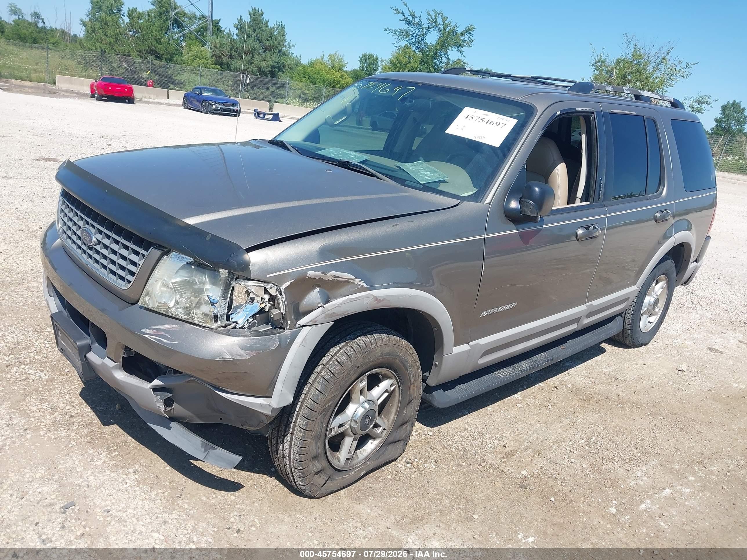 2002 Ford Explorer Xlt Серый vin: 1FMZU73W72ZA59173
