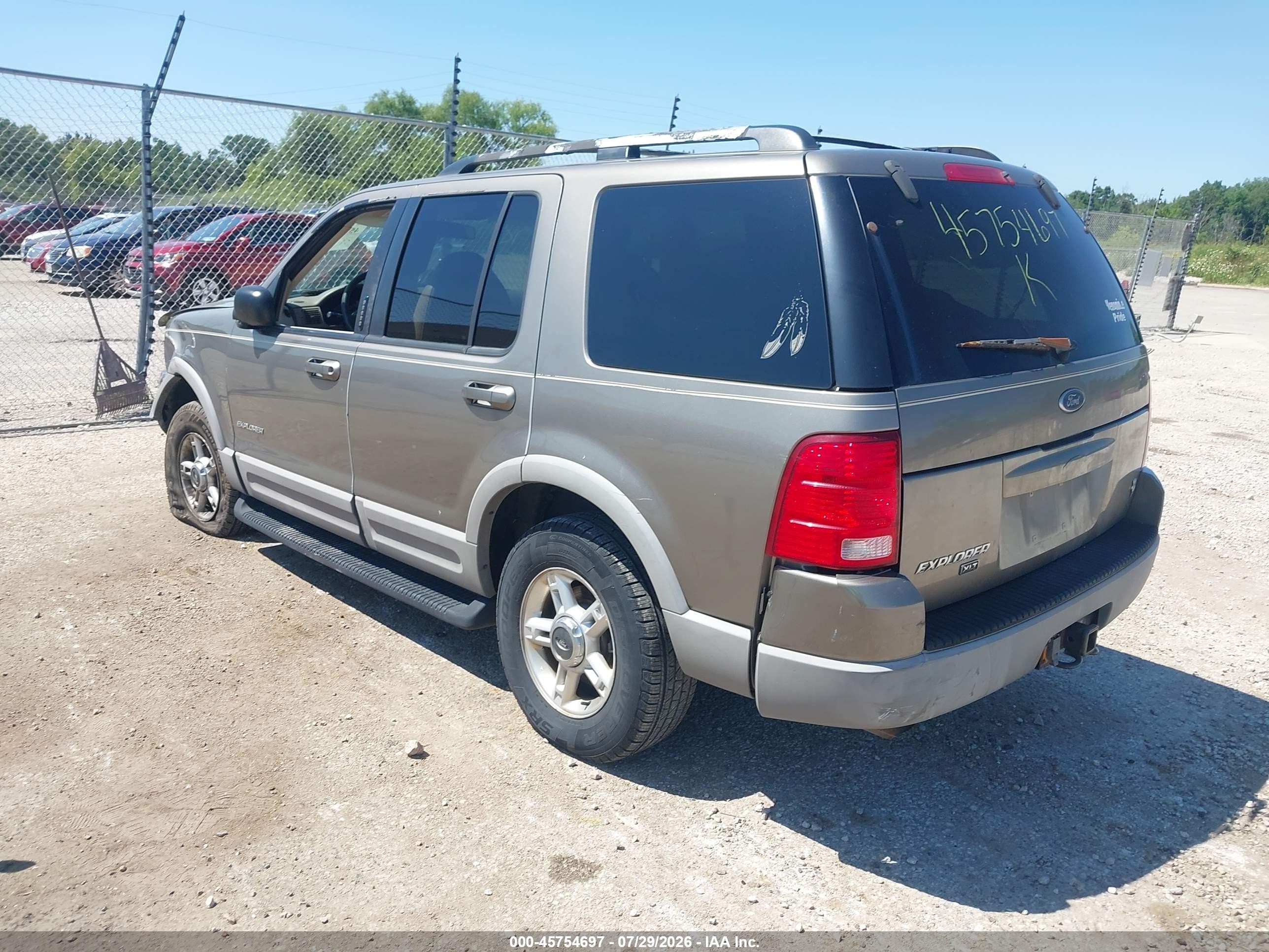 2002 Ford Explorer Xlt Серый vin: 1FMZU73W72ZA59173