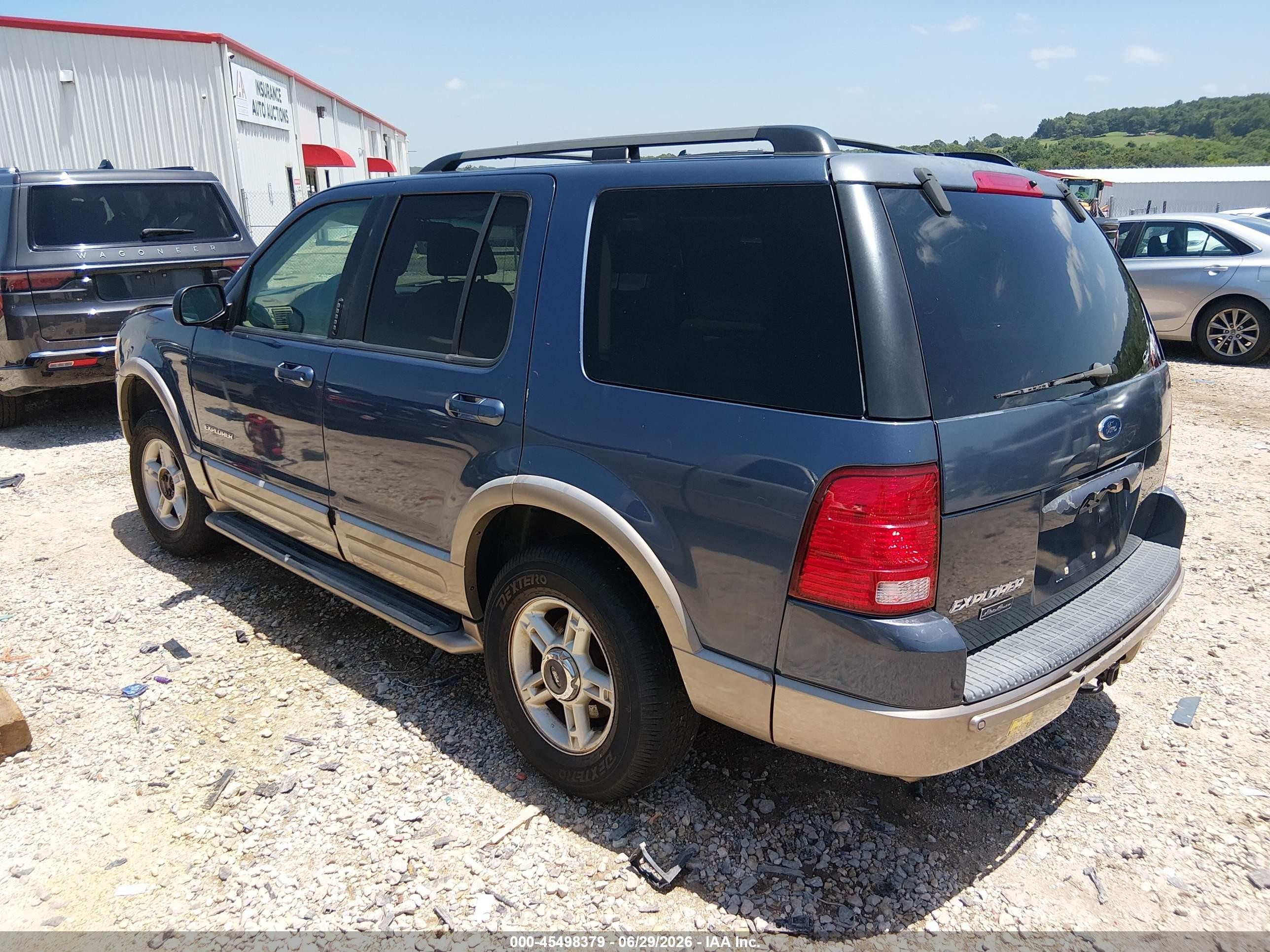 2002 Ford Explorer Eddie Bauer Blue vin: 1FMZU74E12ZC20008