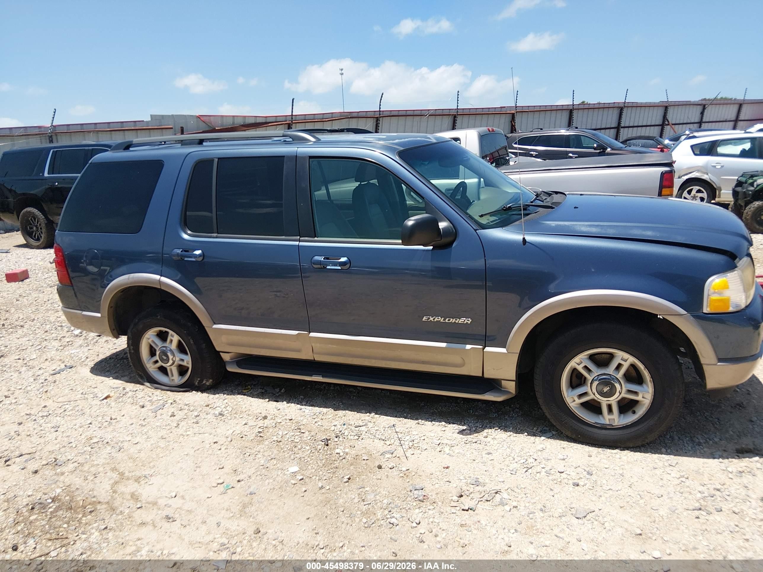 2002 Ford Explorer Eddie Bauer Blue vin: 1FMZU74E12ZC20008