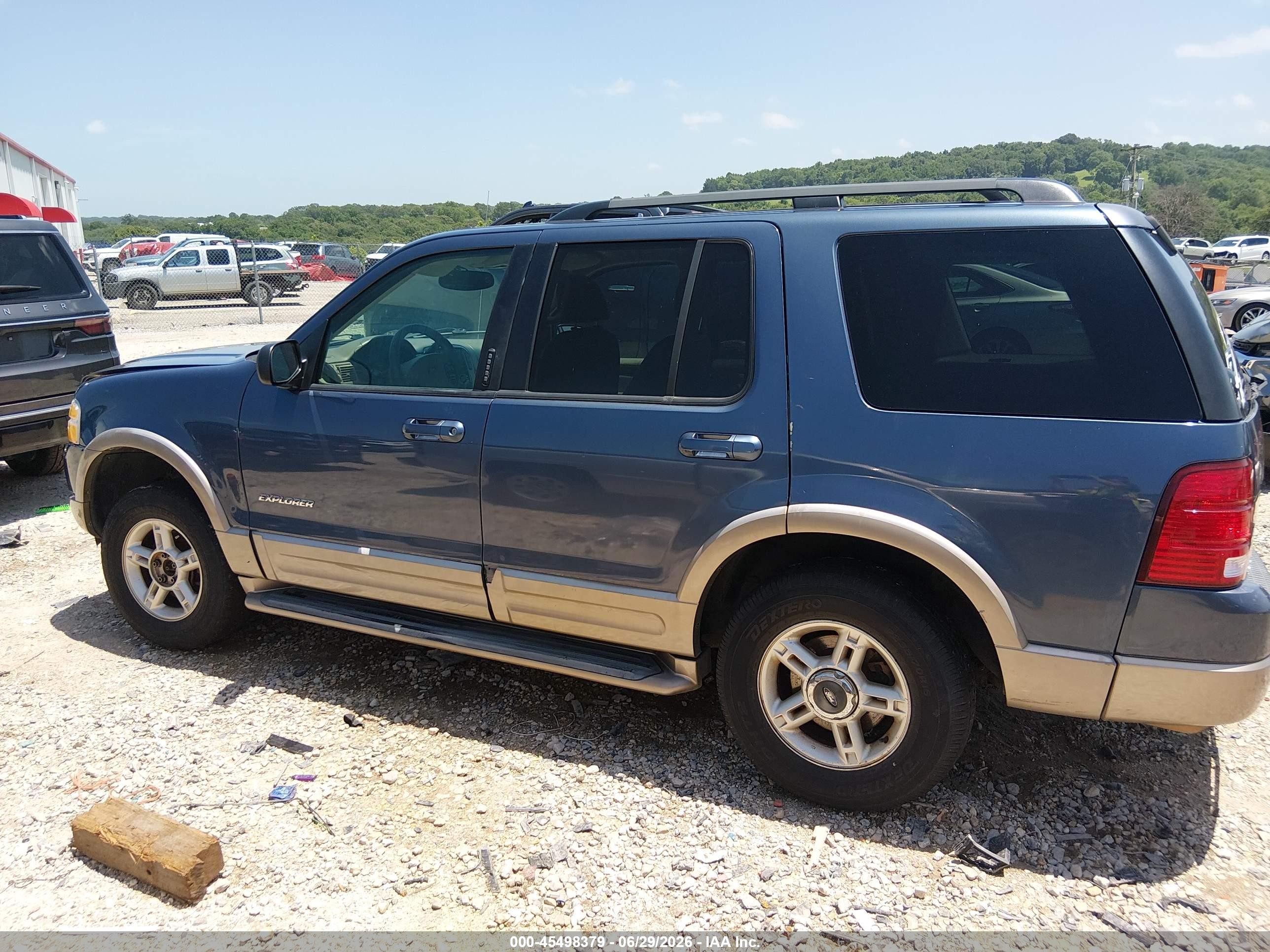 2002 Ford Explorer Eddie Bauer Blue vin: 1FMZU74E12ZC20008