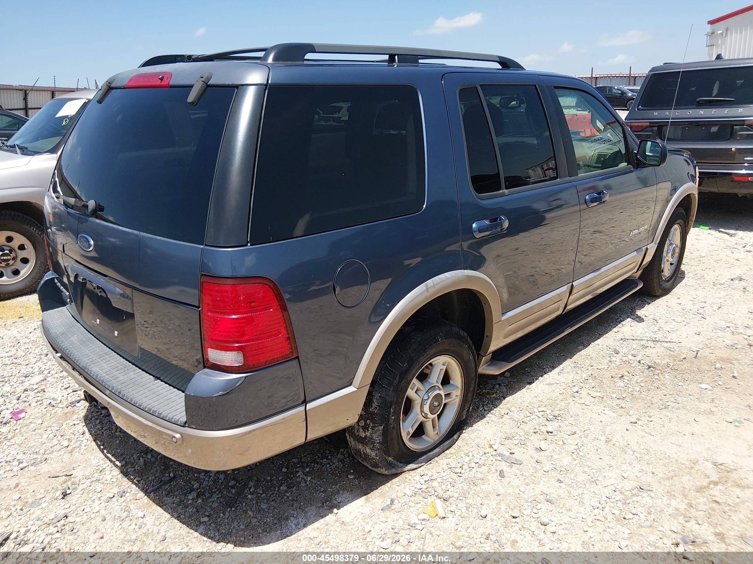 2002 Ford Explorer Eddie Bauer Blue vin: 1FMZU74E12ZC20008