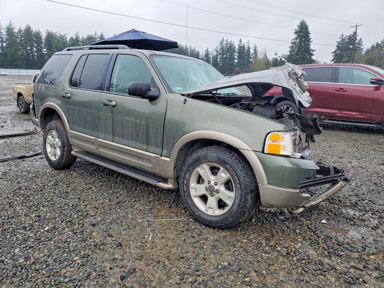 2003 Ford Explorer Eddie Bauer Green vin: 1FMZU74E43UC15089