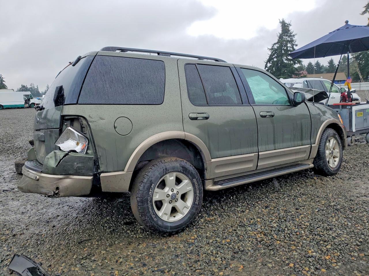2003 Ford Explorer Eddie Bauer Green vin: 1FMZU74E43UC15089