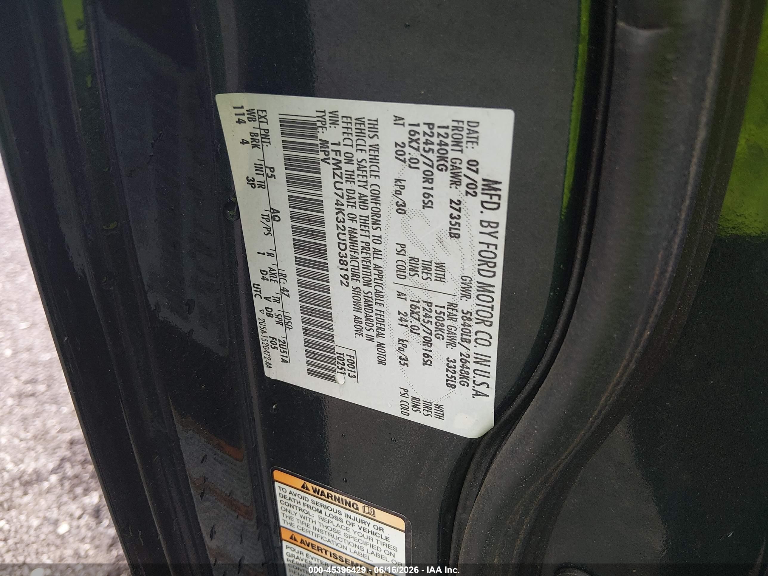 2002 Ford Explorer Eddie Bauer Зеленый vin: 1FMZU74K32UD38192