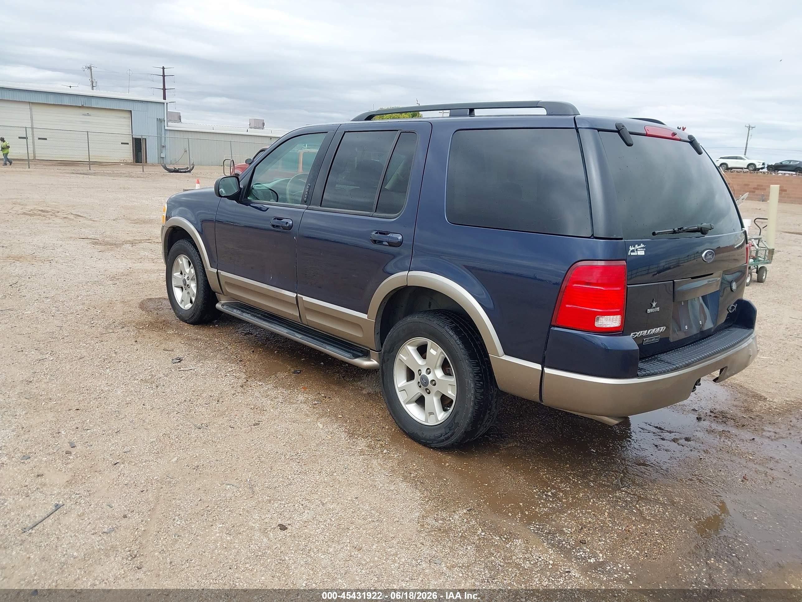 2003 Ford Explorer Eddie Bauer Blue vin: 1FMZU74K73ZA88928