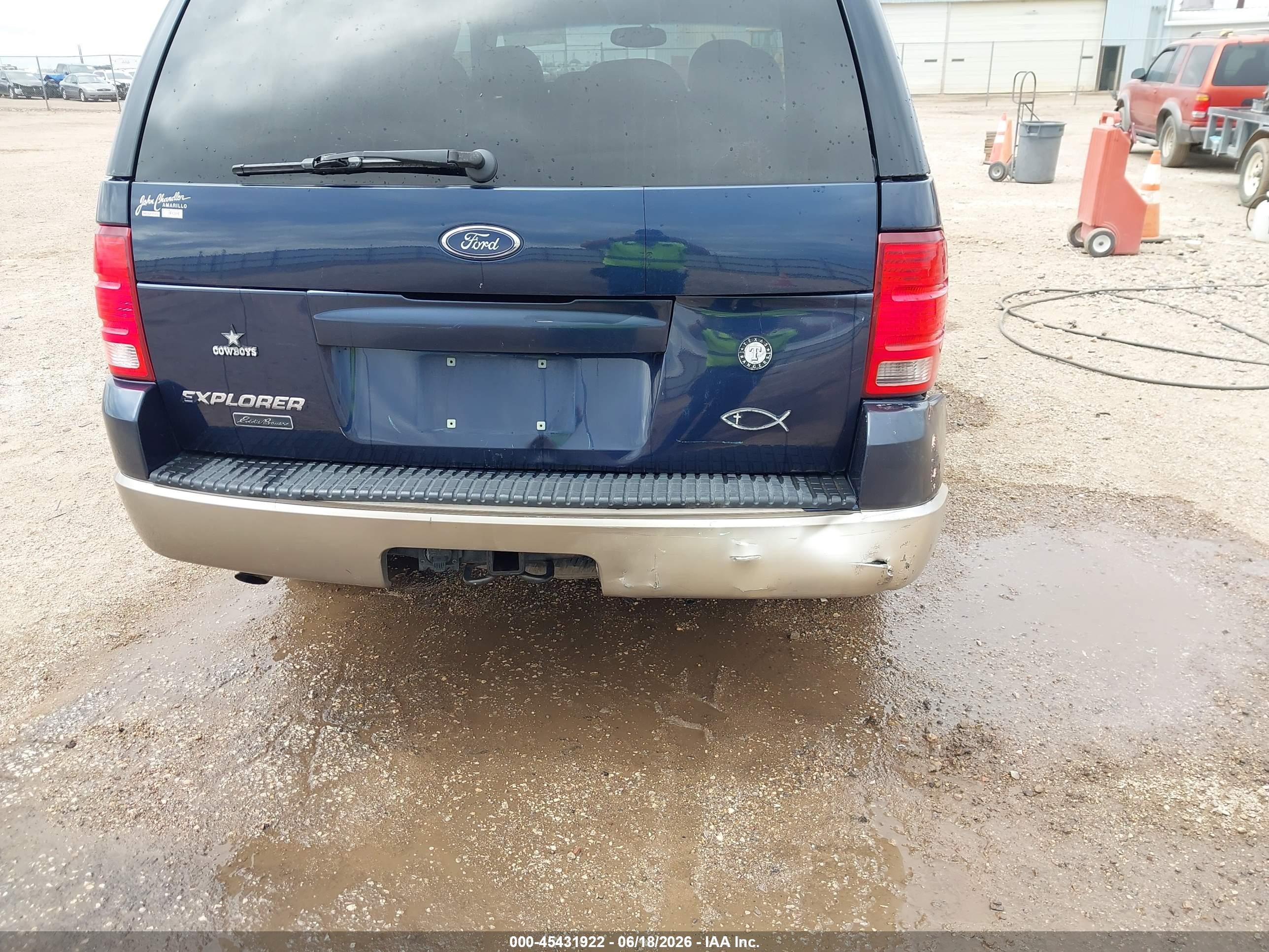 2003 Ford Explorer Eddie Bauer Blue vin: 1FMZU74K73ZA88928