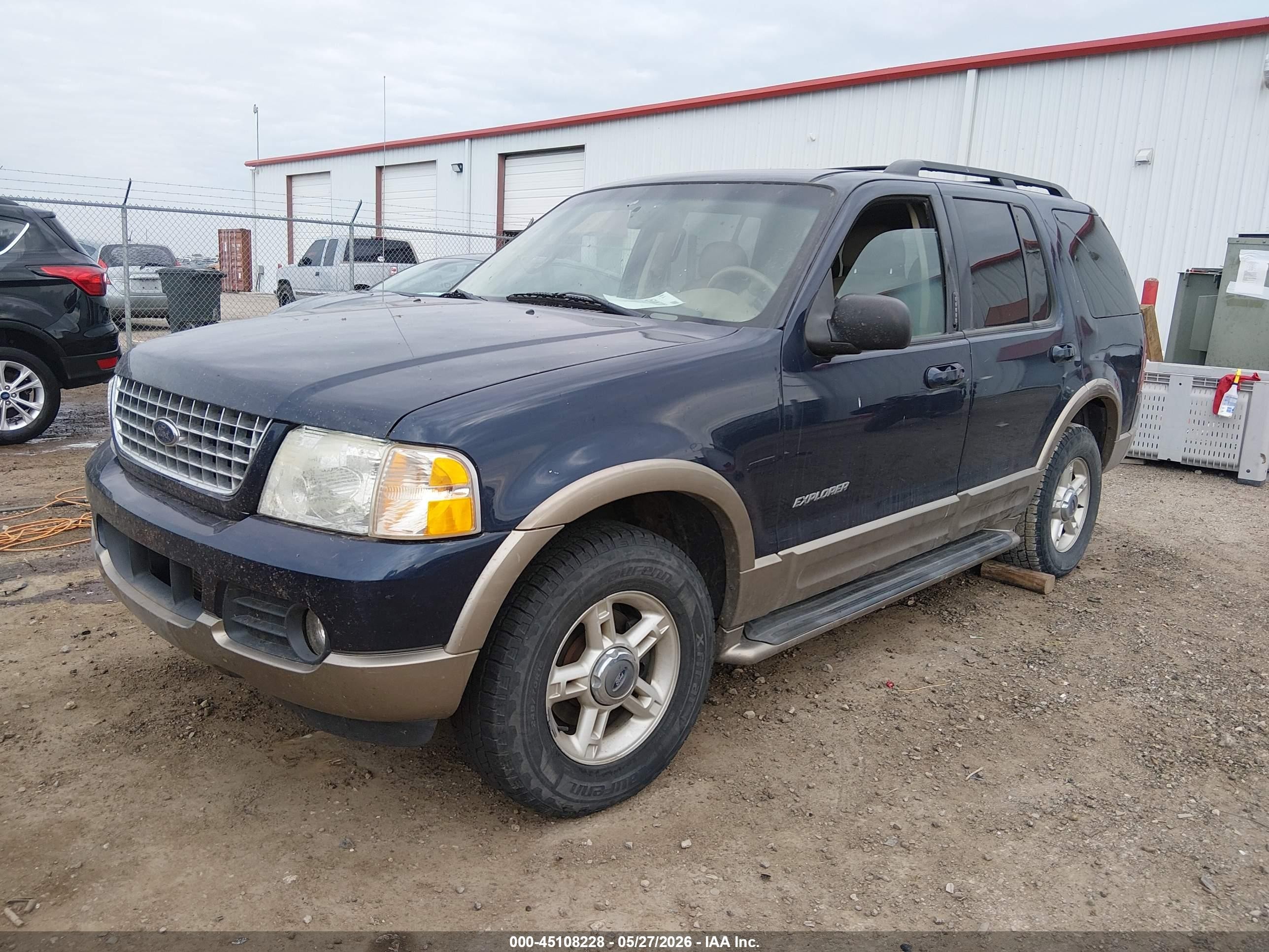 2002 Ford Explorer Eddie Bauer Blue vin: 1FMZU74K92ZC72119