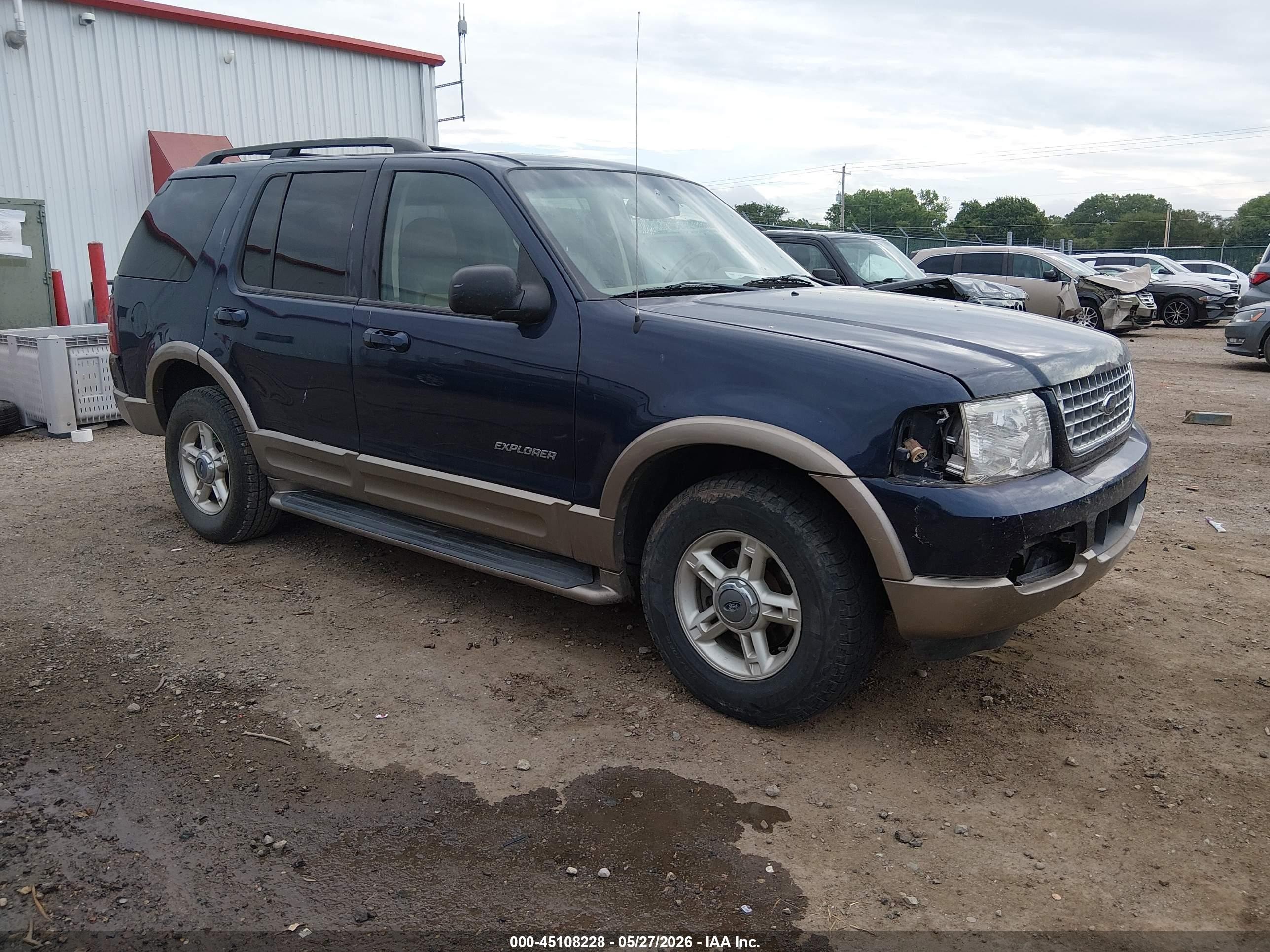 2002 Ford Explorer Eddie Bauer Blue vin: 1FMZU74K92ZC72119