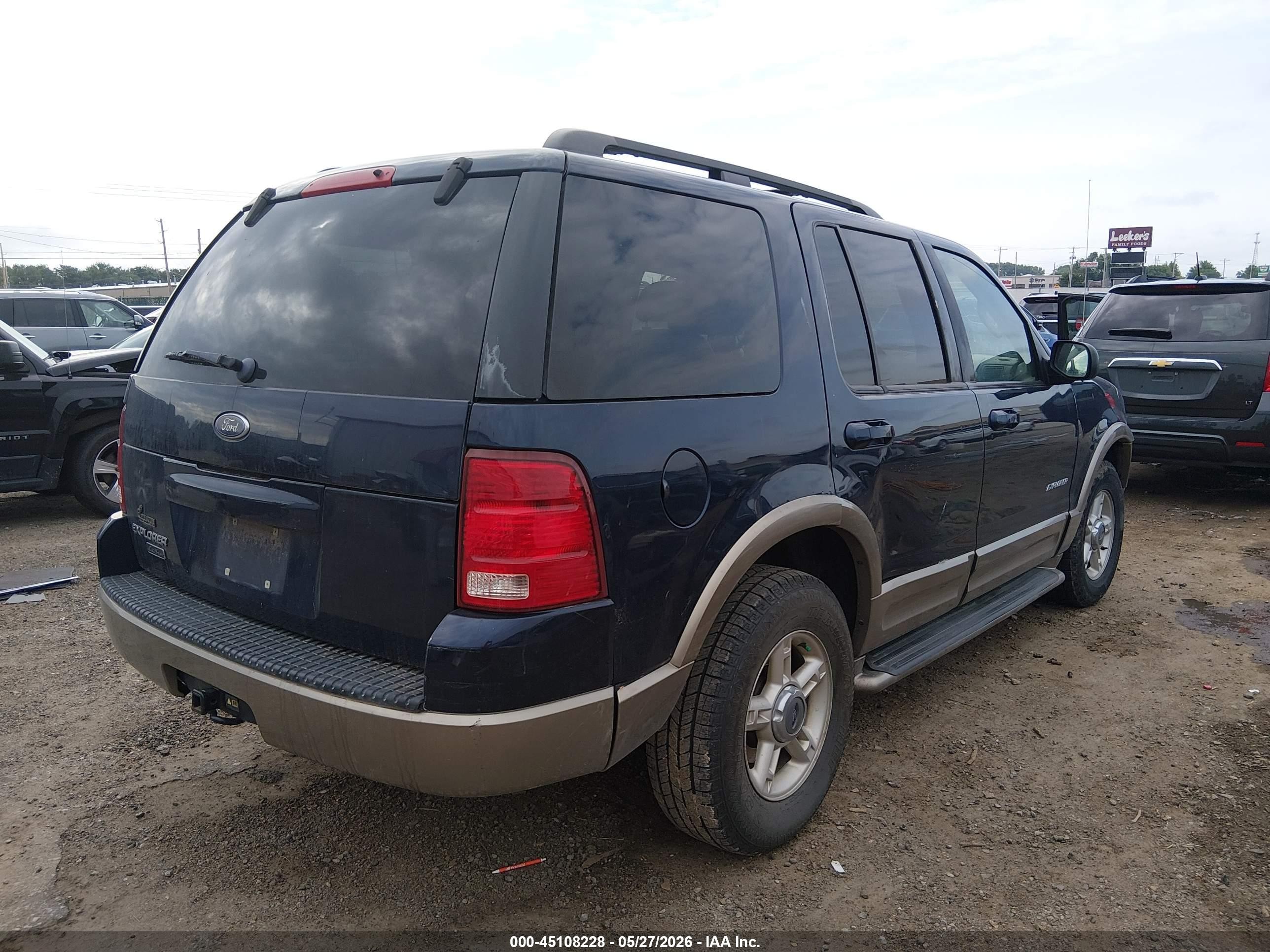 2002 Ford Explorer Eddie Bauer Blue vin: 1FMZU74K92ZC72119