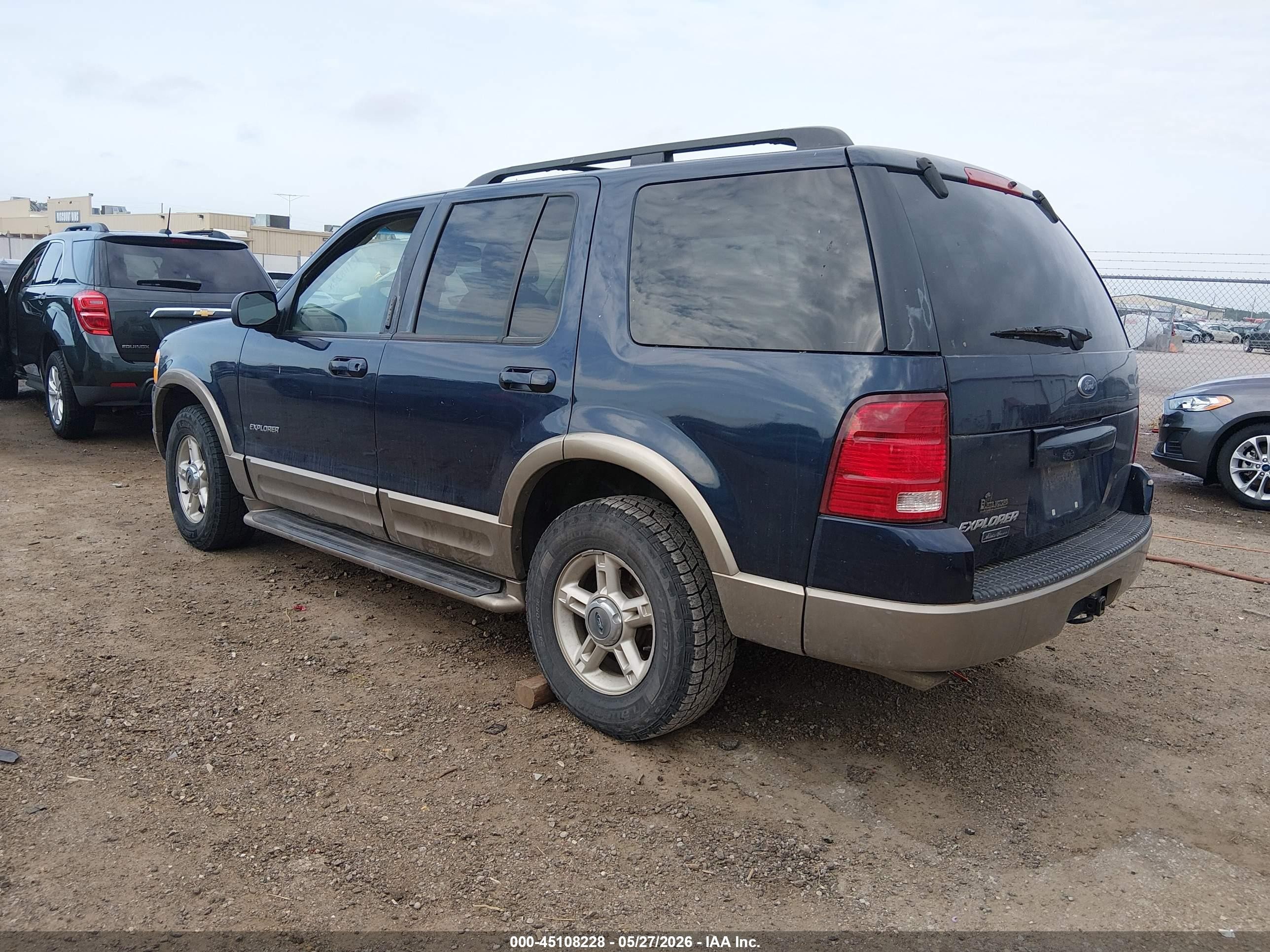 2002 Ford Explorer Eddie Bauer Blue vin: 1FMZU74K92ZC72119