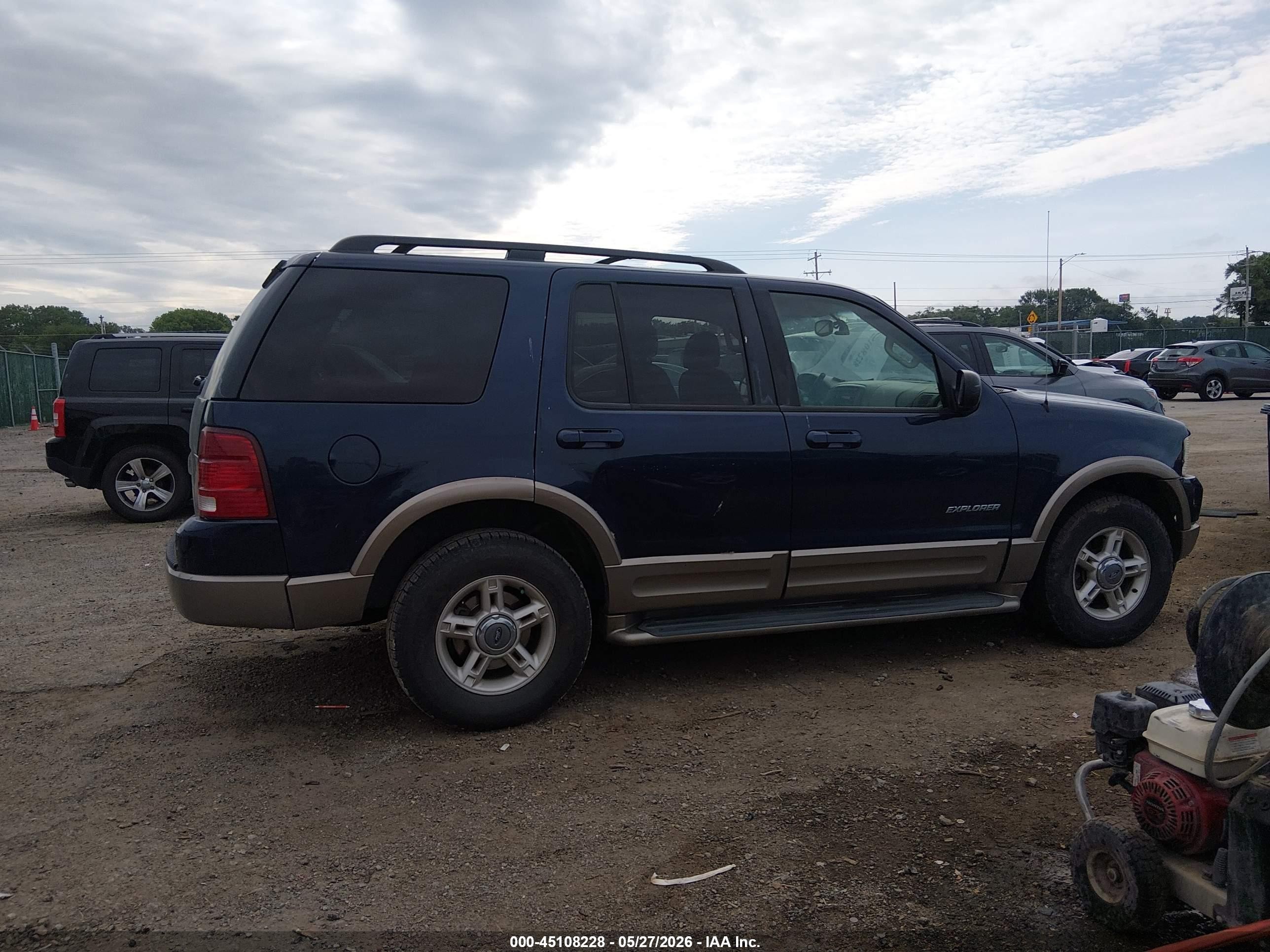 2002 Ford Explorer Eddie Bauer Blue vin: 1FMZU74K92ZC72119