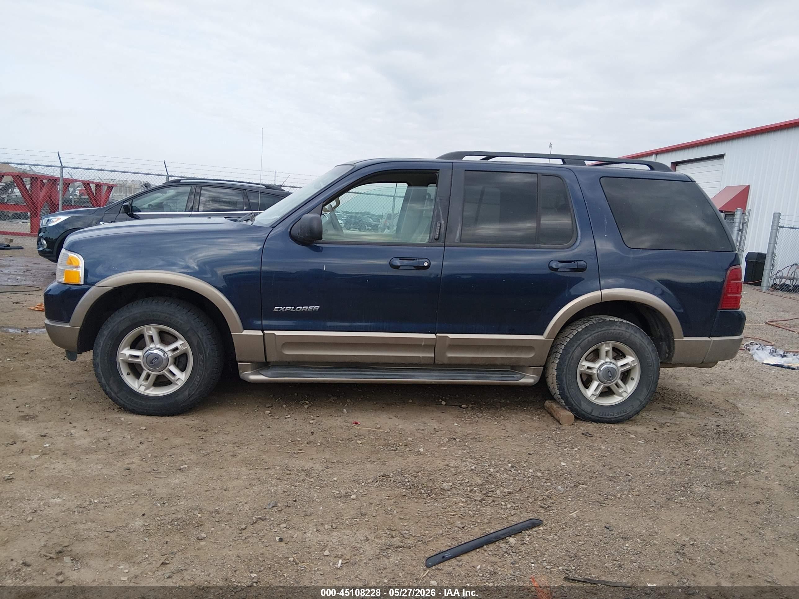 2002 Ford Explorer Eddie Bauer Blue vin: 1FMZU74K92ZC72119