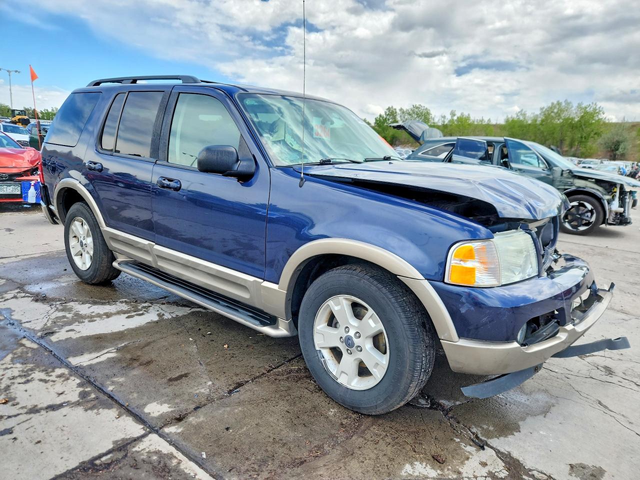 2003 Ford Explorer Eddie Bauer Blue vin: 1FMZU74W23UB39445