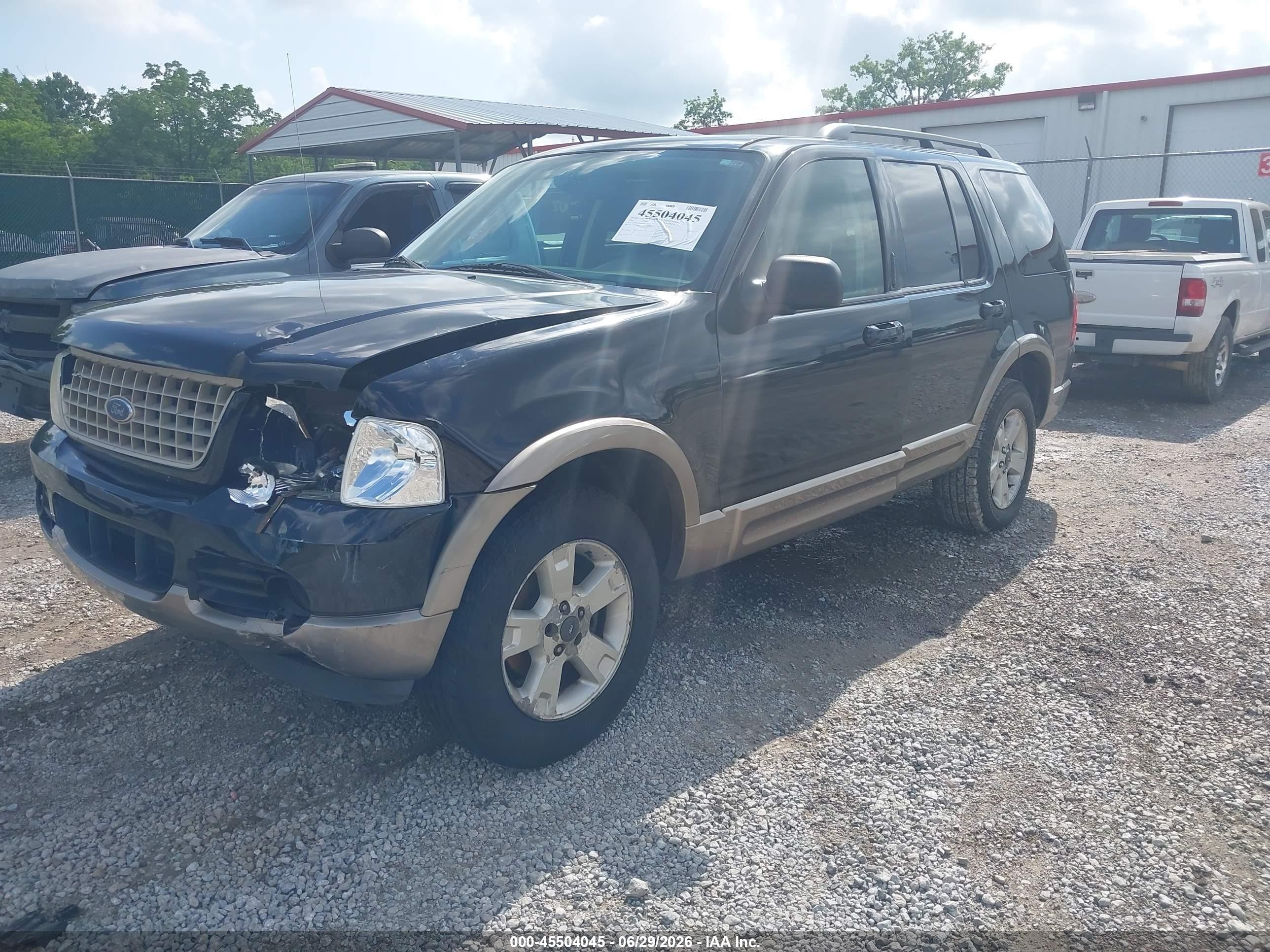 2003 Ford Explorer Eddie Bauer Black vin: 1FMZU74W33ZB18381