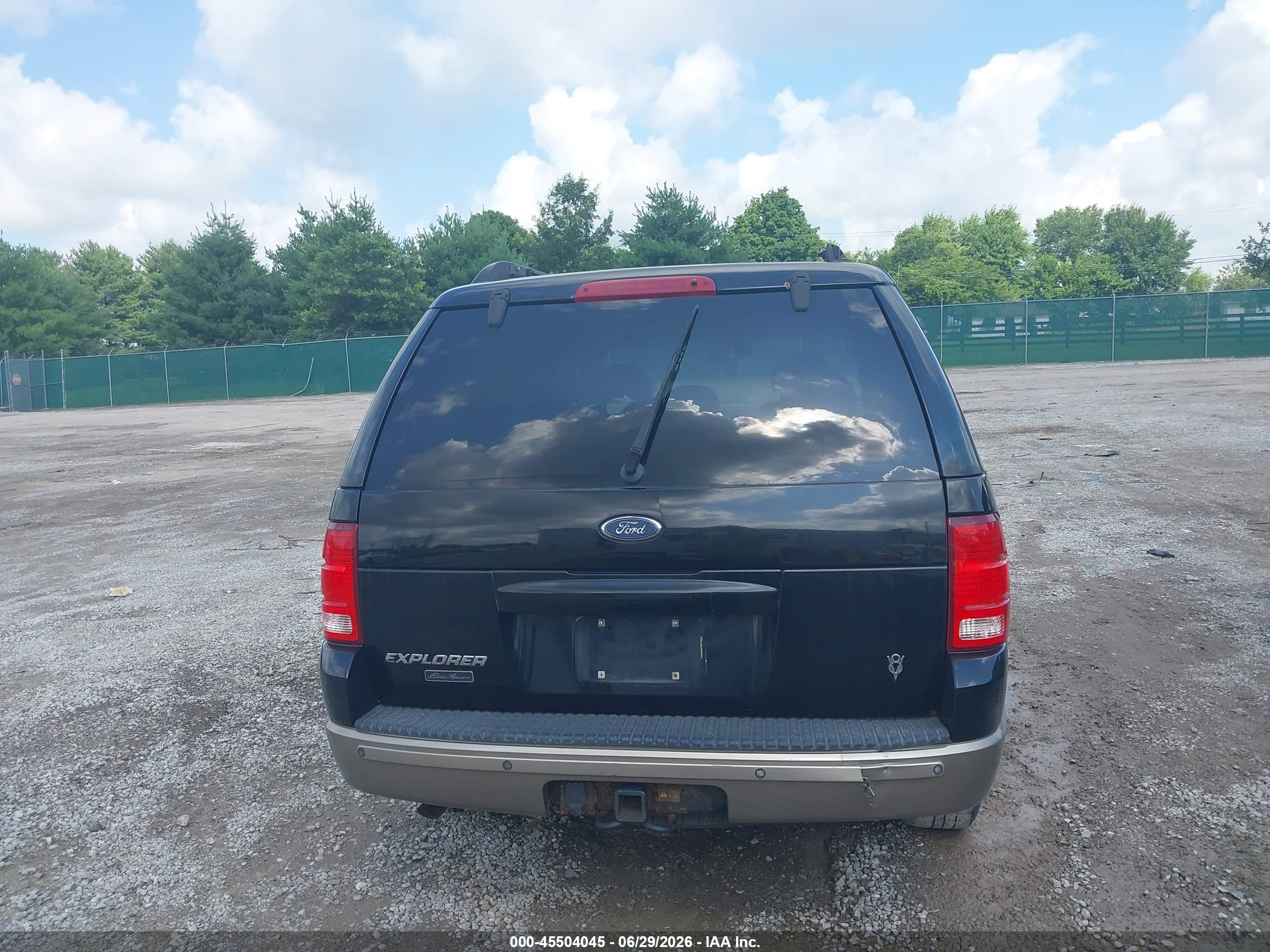 2003 Ford Explorer Eddie Bauer Black vin: 1FMZU74W33ZB18381
