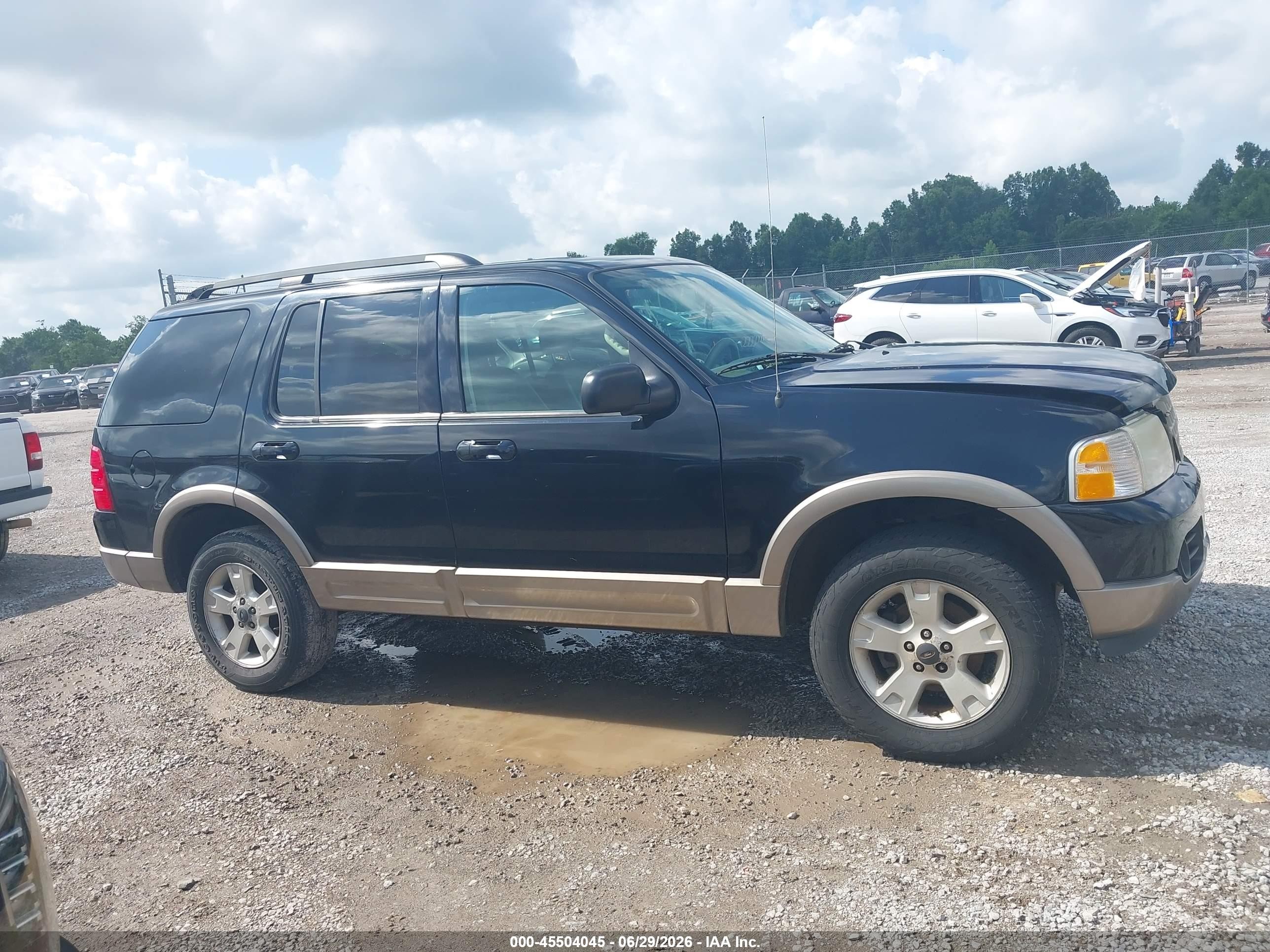 2003 Ford Explorer Eddie Bauer Black vin: 1FMZU74W33ZB18381