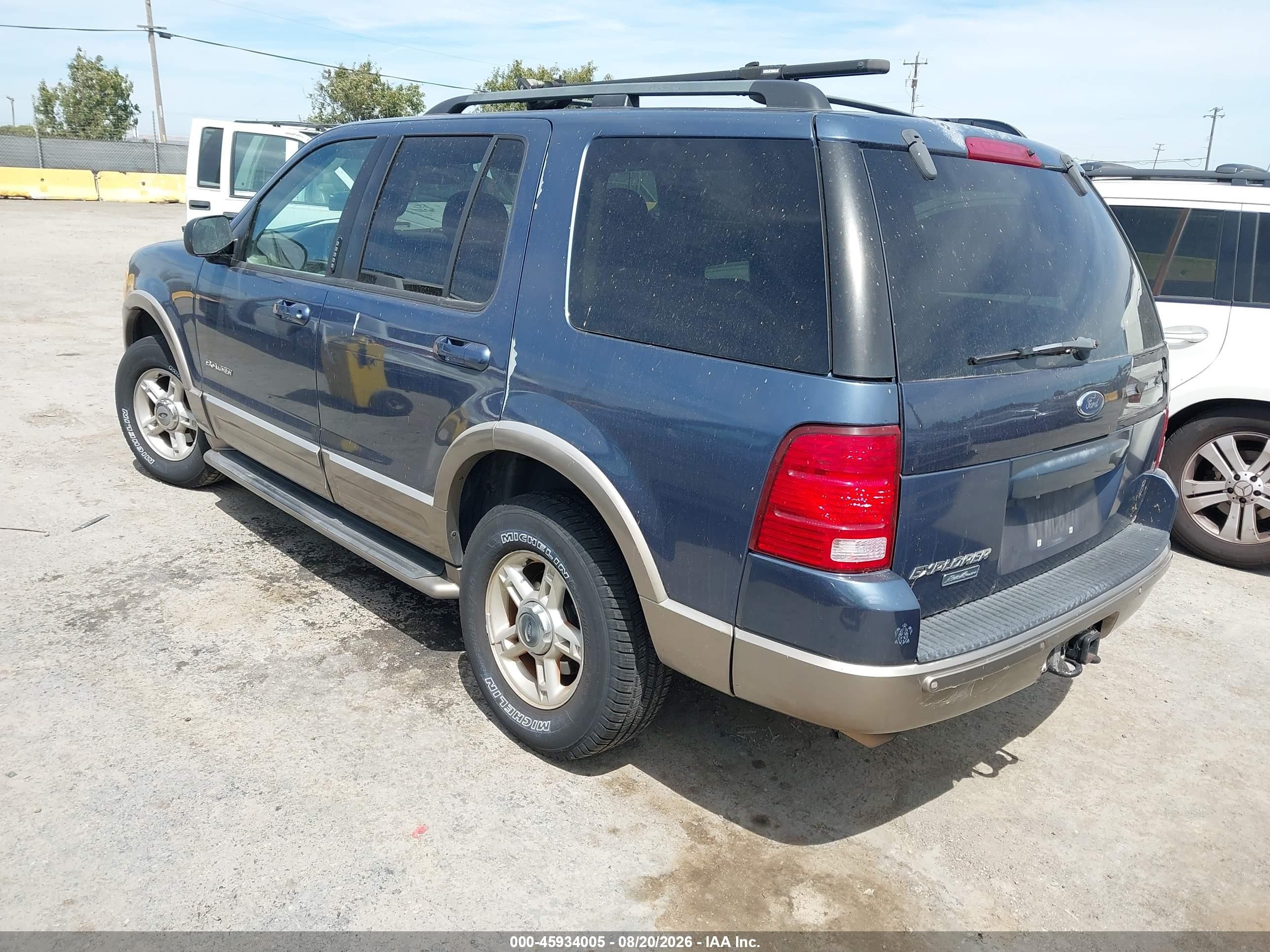 2002 Ford Explorer Eddie Bauer Blue vin: 1FMZU74W42ZC59359