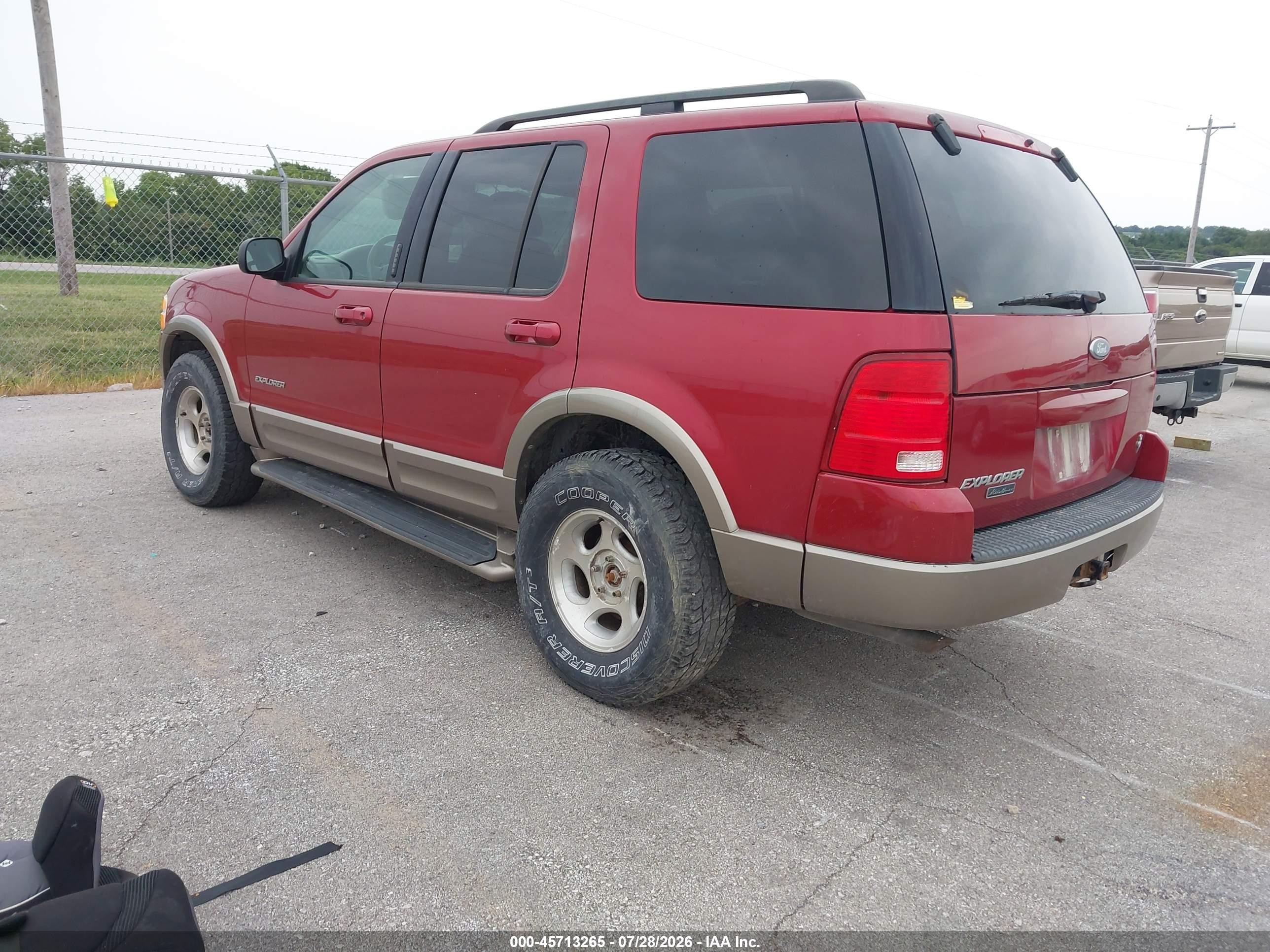 2004 Ford Explorer Eddie Bauer Red vin: 1FMZU74W44UB20753