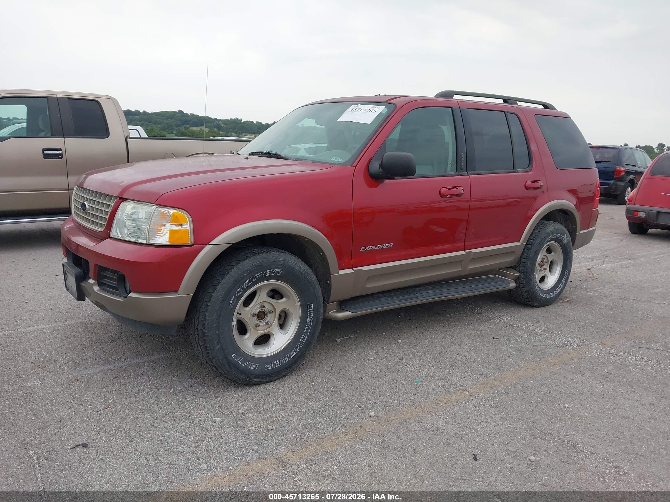 2004 Ford Explorer Eddie Bauer Red vin: 1FMZU74W44UB20753