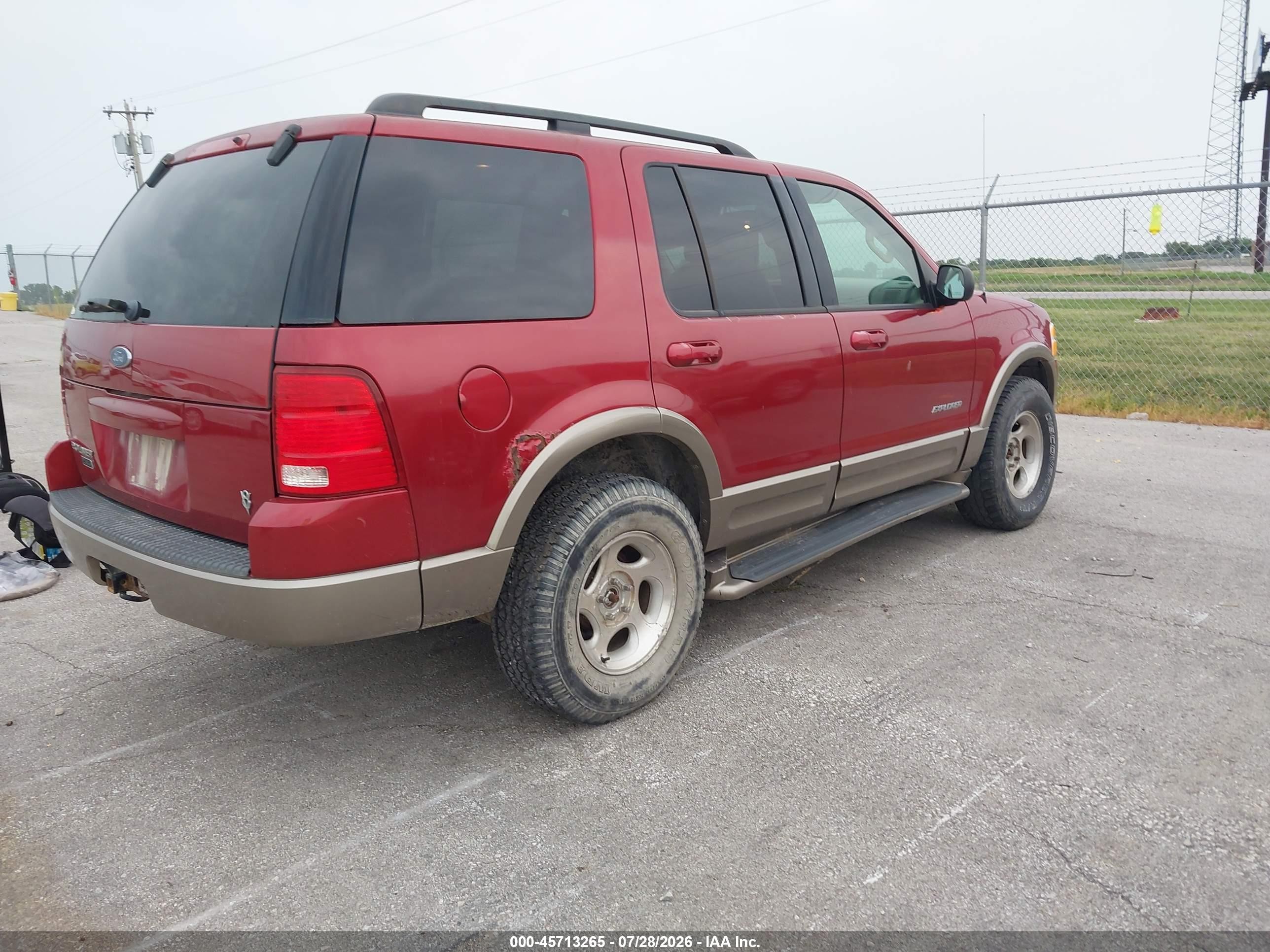 2004 Ford Explorer Eddie Bauer Red vin: 1FMZU74W44UB20753