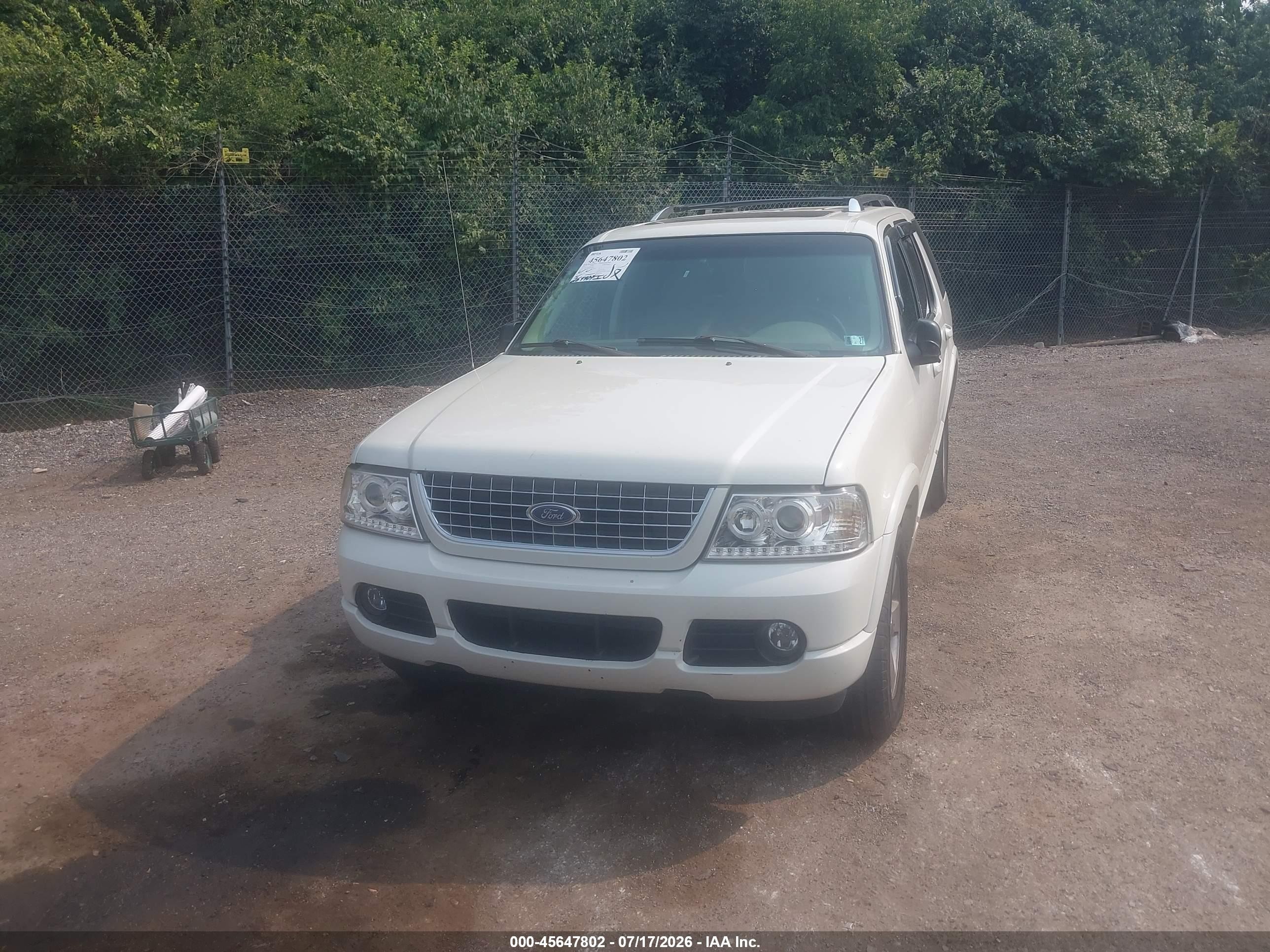 2003 Ford Explorer Limited White vin: 1FMZU75K13ZA29825