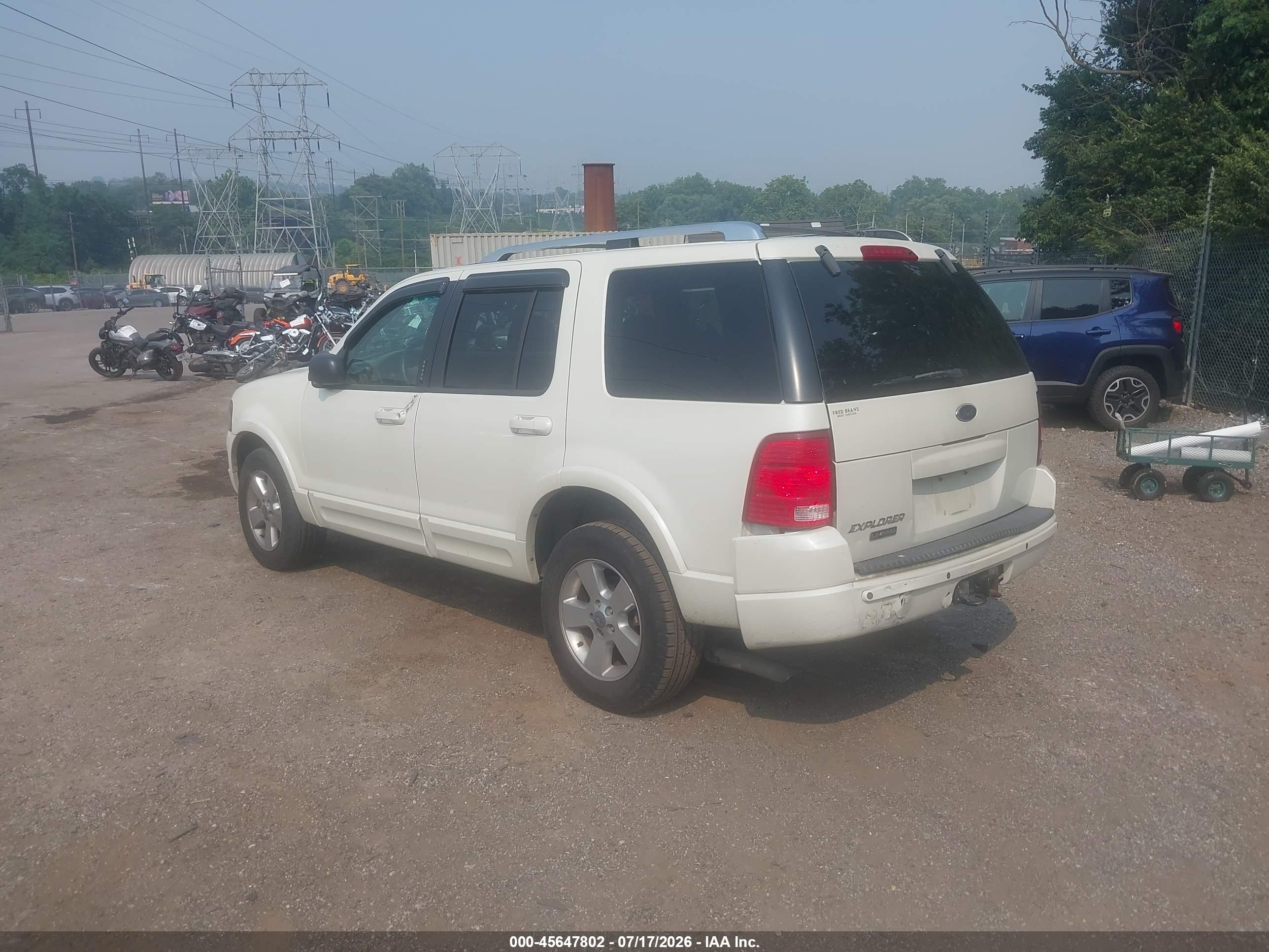 2003 Ford Explorer Limited White vin: 1FMZU75K13ZA29825