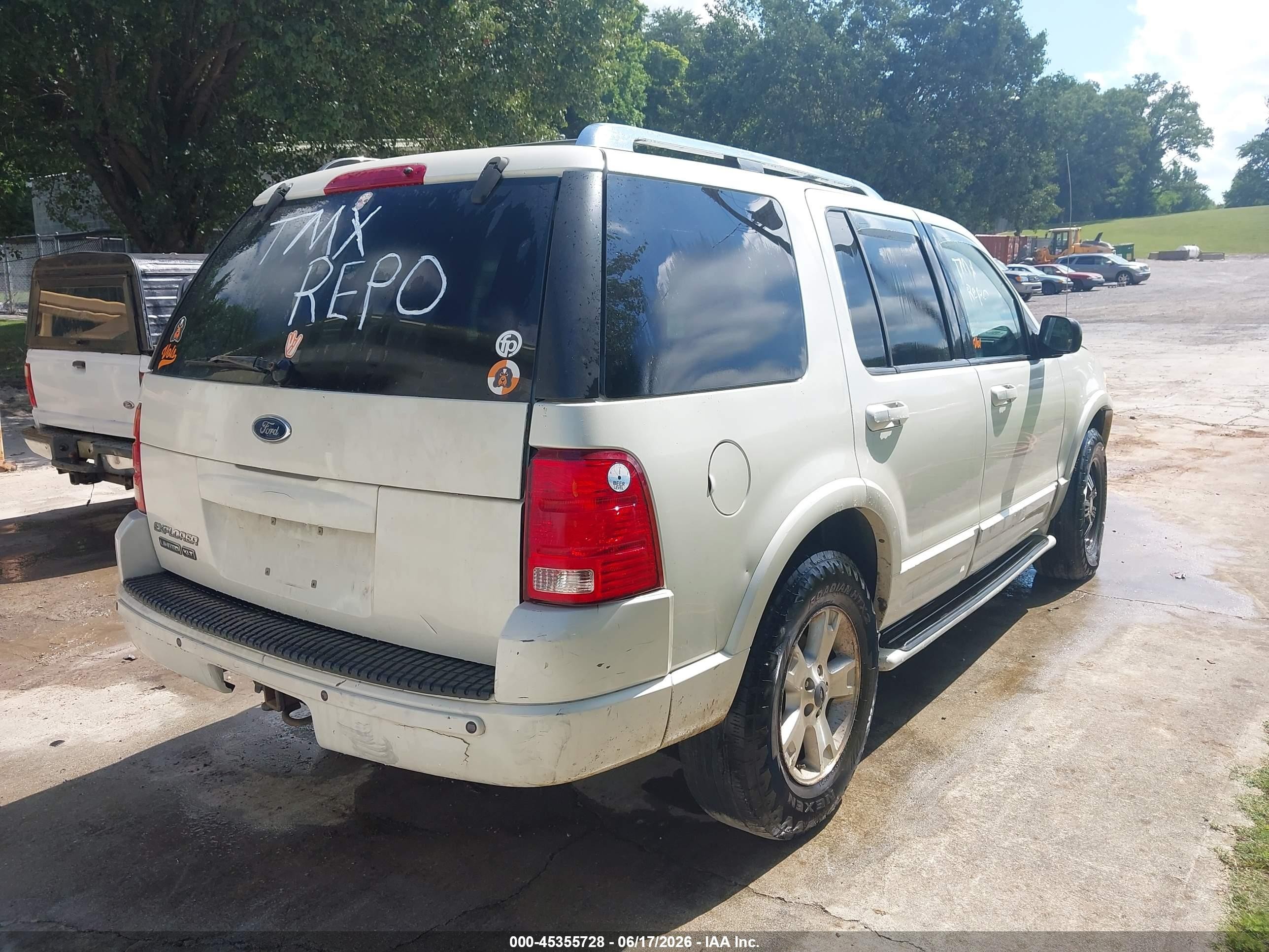 2003 Ford Explorer Limited White vin: 1FMZU75K43ZB53331