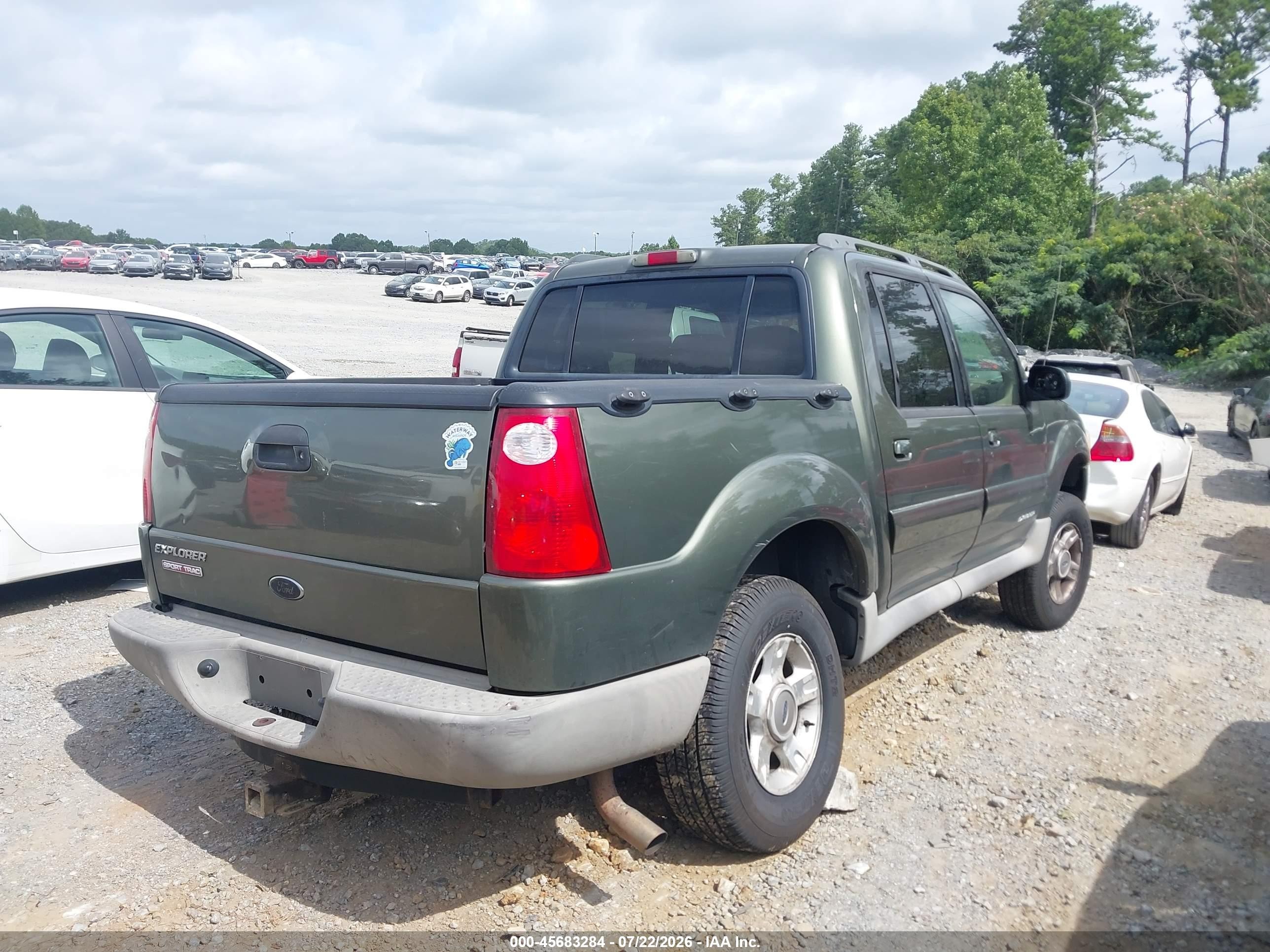 2002 Ford Explorer Sport Trac   Green vin: 1FMZU77E02UB66273
