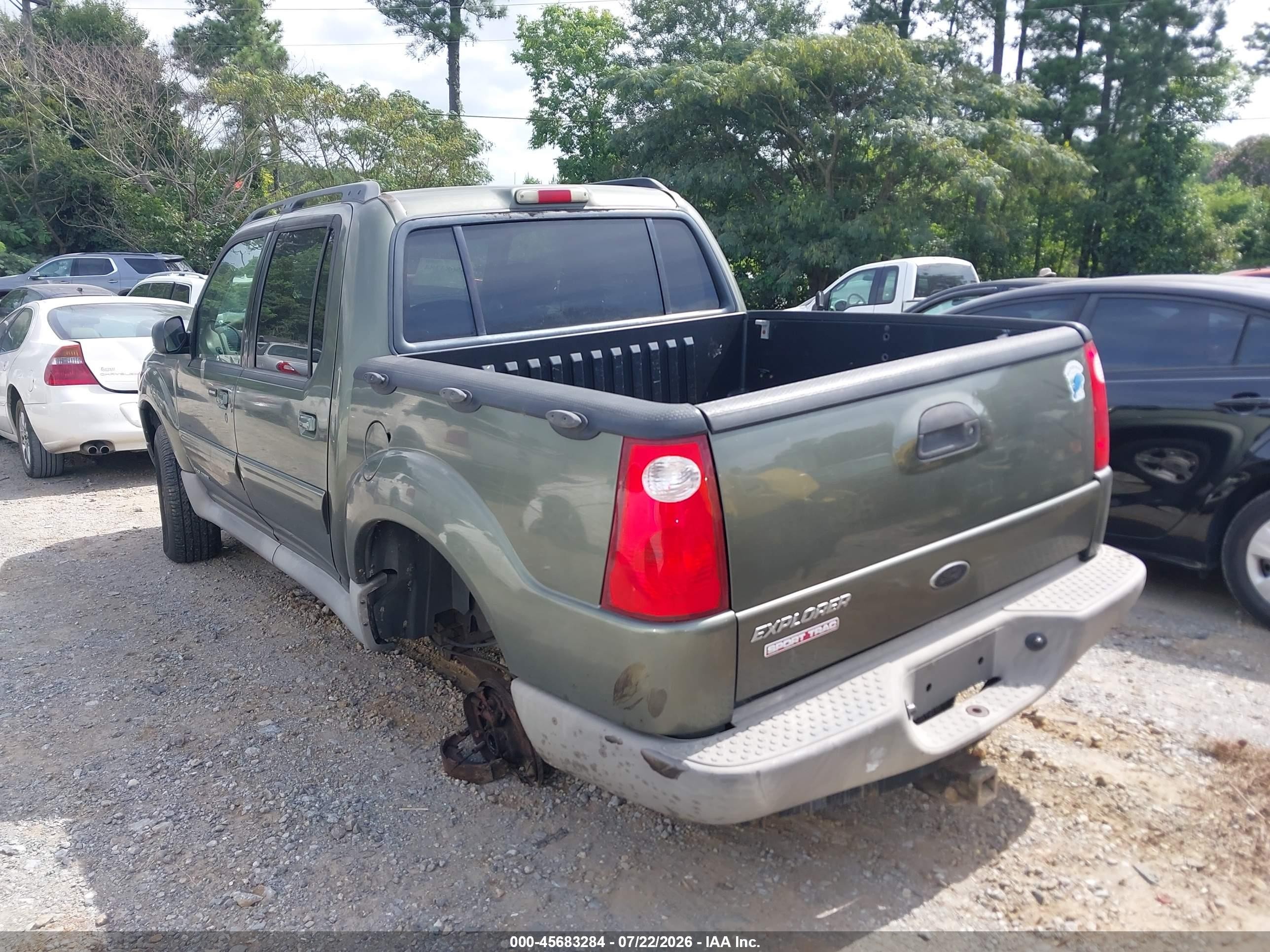 2002 Ford Explorer Sport Trac   Green vin: 1FMZU77E02UB66273