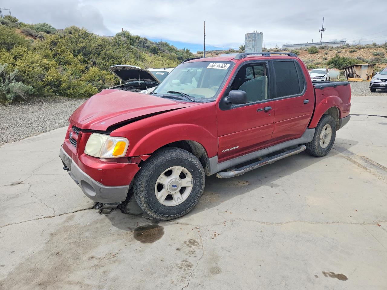 2002 Ford Explorer Sport Trac Red vin: 1FMZU77E02UC29808