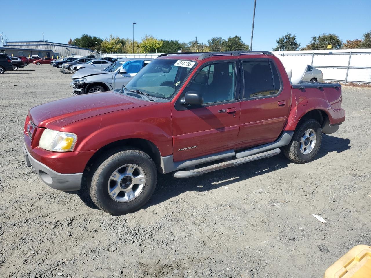 2001 Ford Explorer Sport Trac Red vin: 1FMZU77E21UB72333