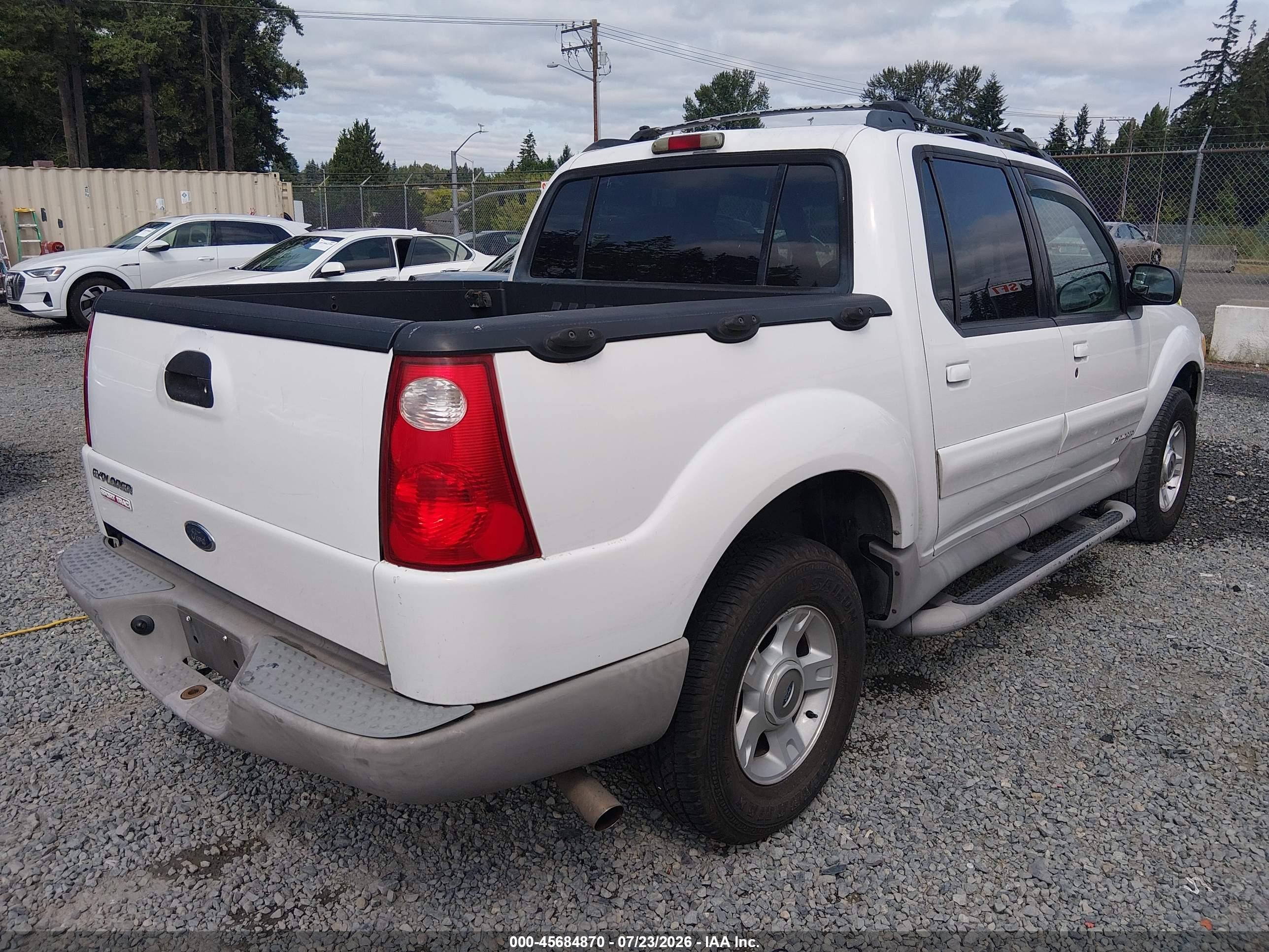 2002 Ford Explorer Sport Trac White vin: 1FMZU77E52UD52438