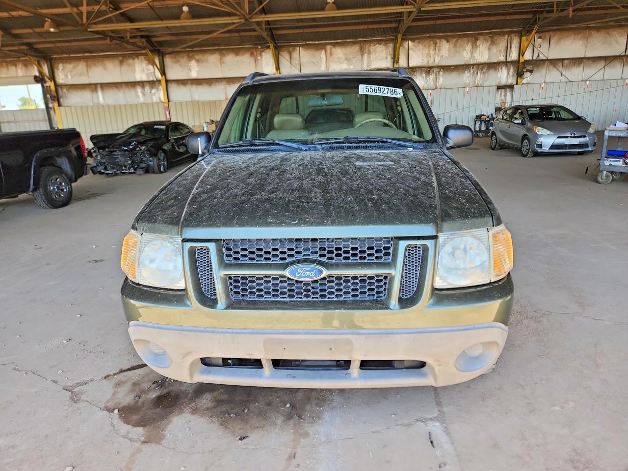 2001 Ford Explorer Sport Trac Green vin: 1FMZU77E81UB74569