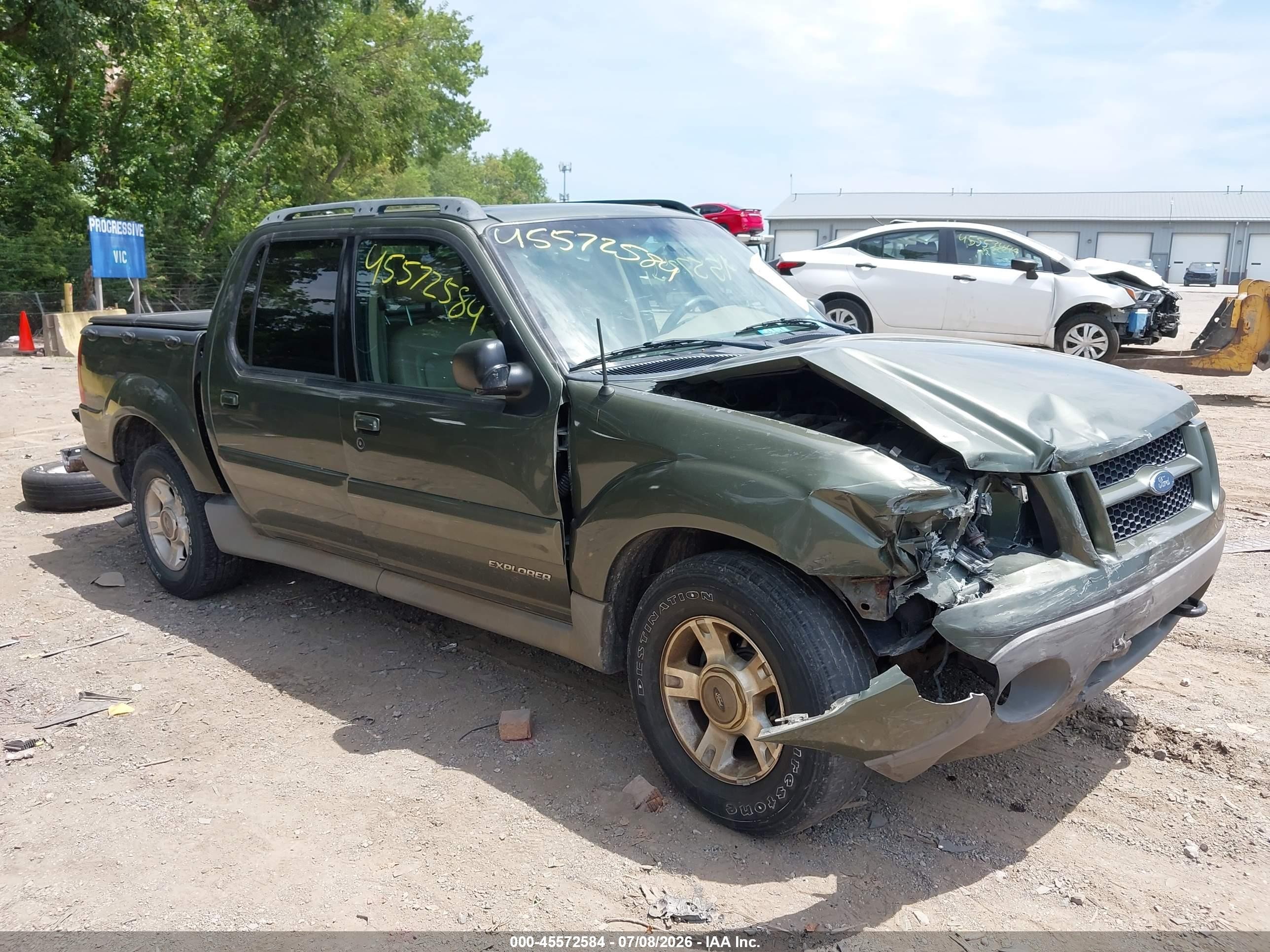 2002 Ford Explorer Sport Trac   Green vin: 1FMZU77E92UC19181